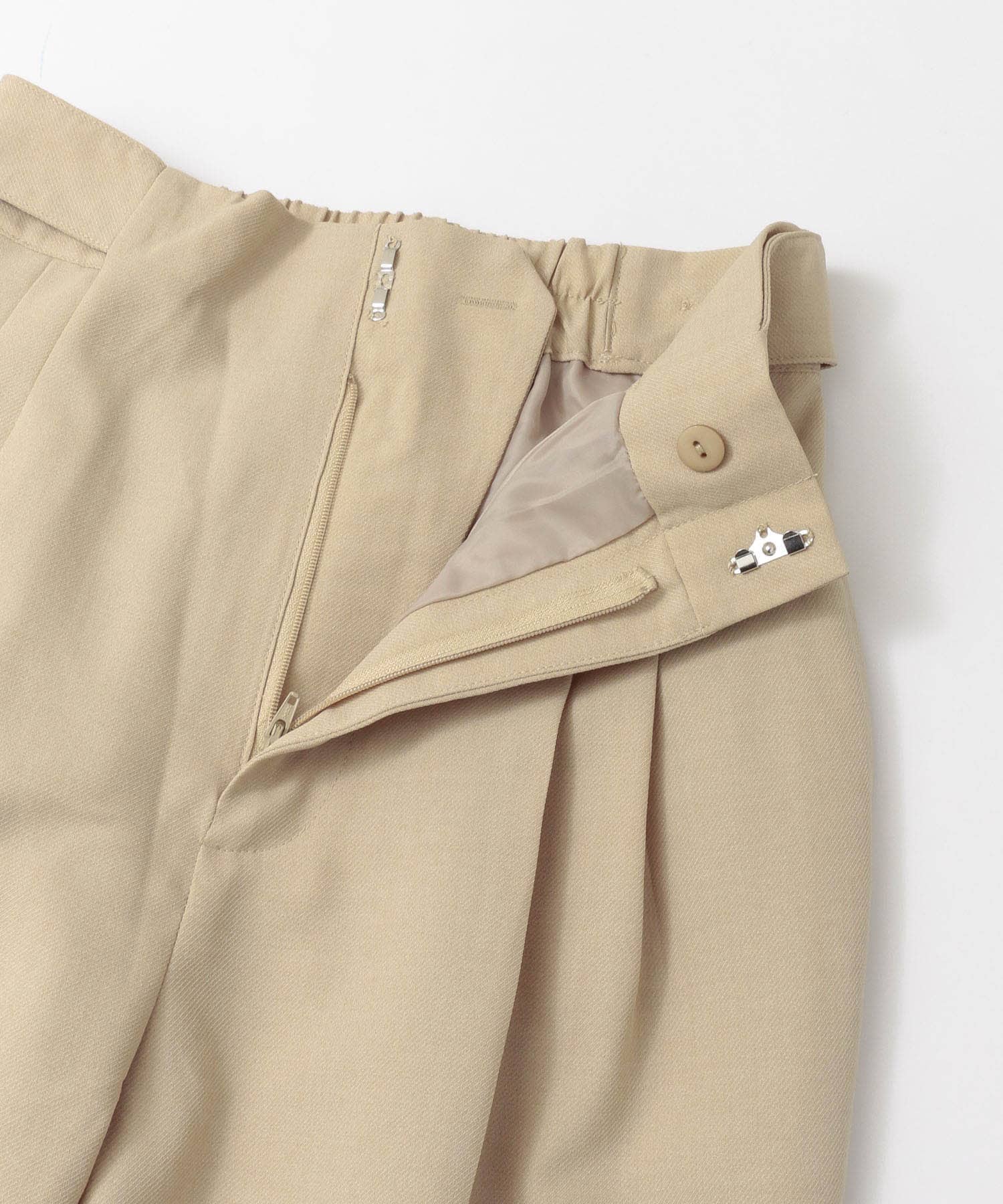 ツイルテーパードパンツ BEIGE S