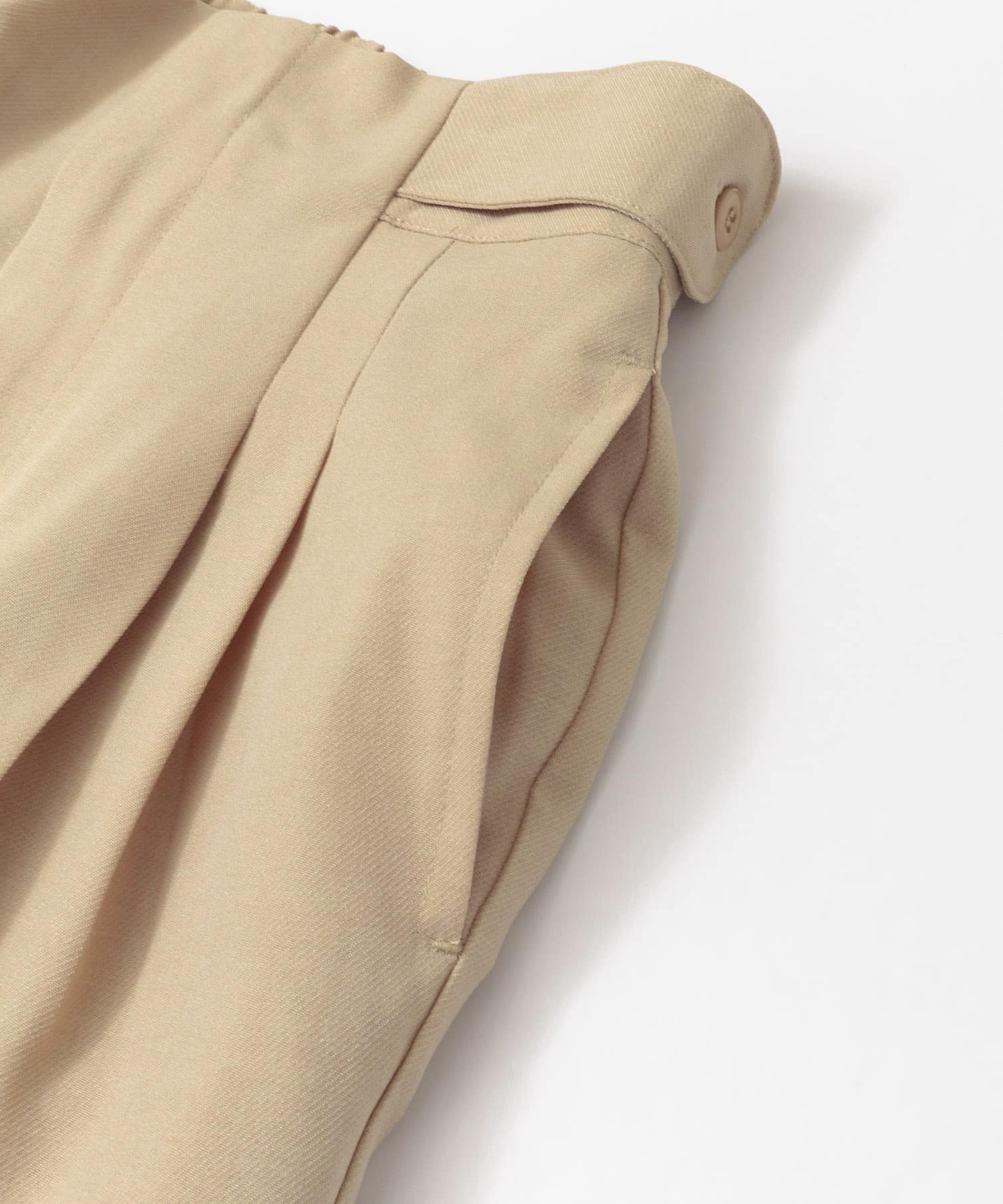 ツイルテーパードパンツ BEIGE S