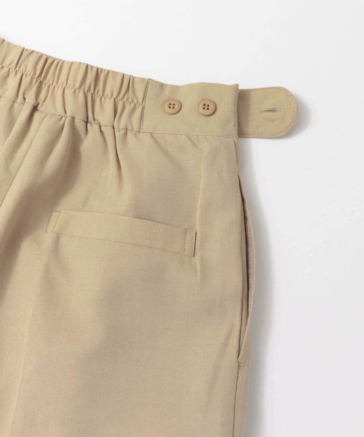 ツイルテーパードパンツ BEIGE S