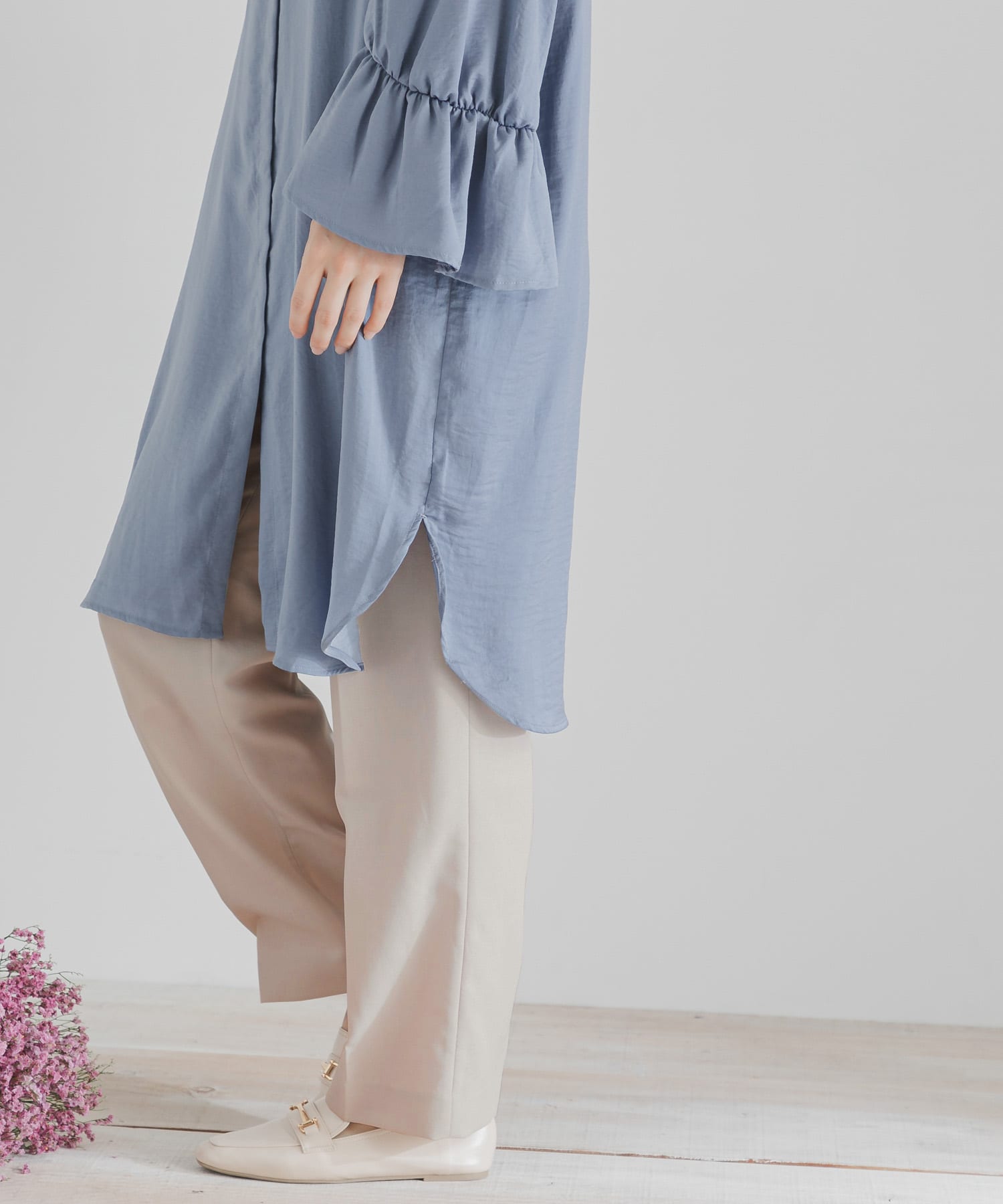 ツイルテーパードパンツ GREIGE S