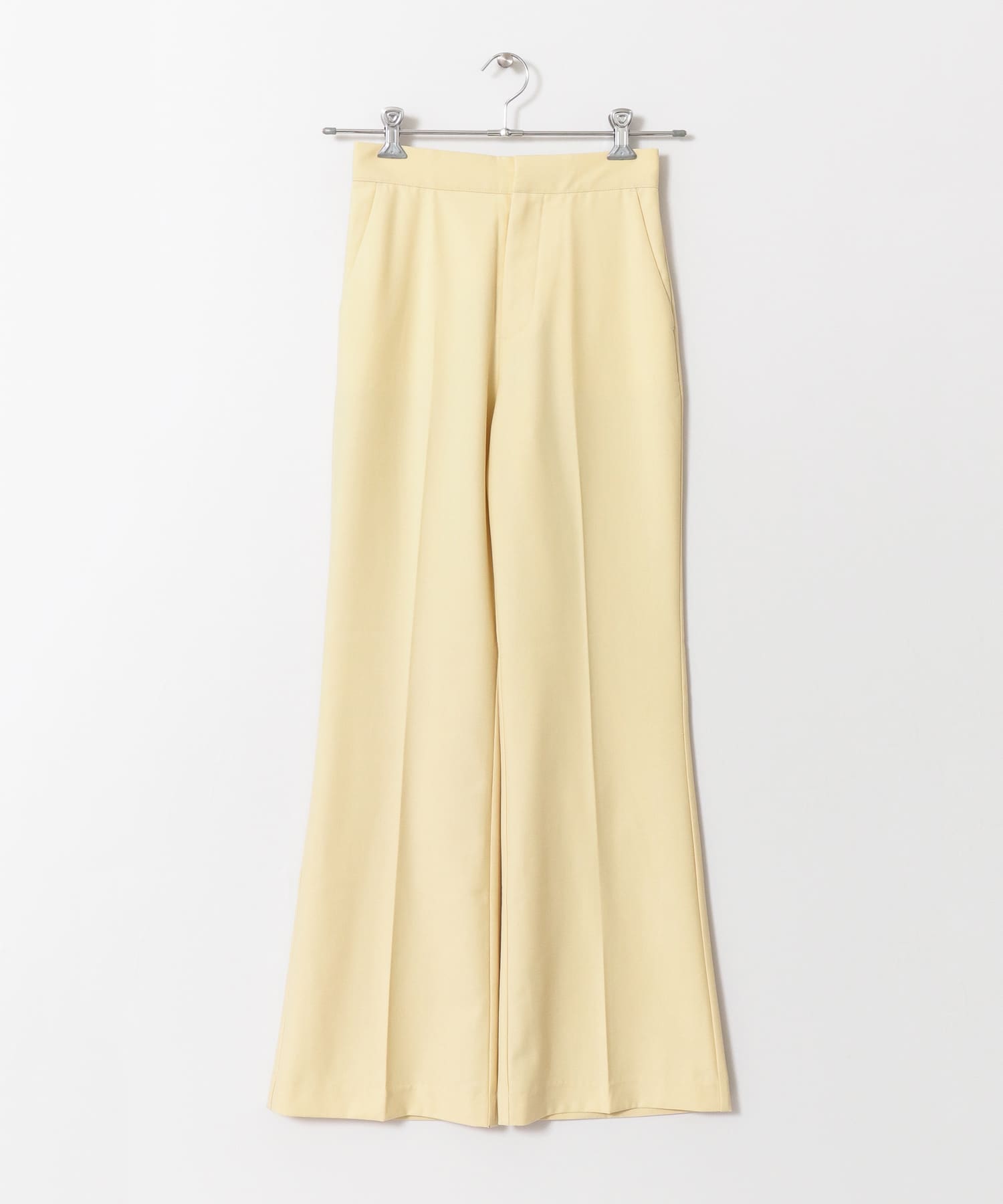 センタープレスフレアパンツ YELLOW S