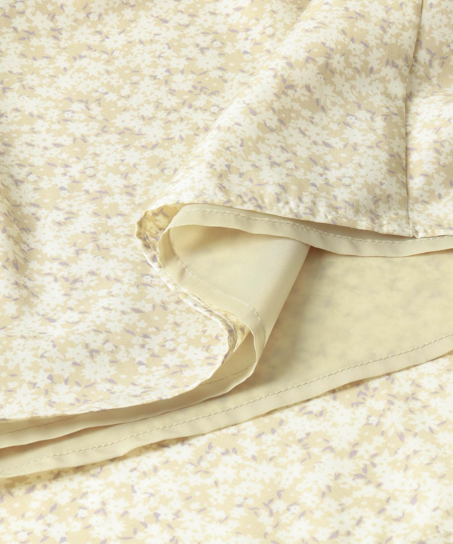 フラワープリントナローフレアスカート BEIGE FREE