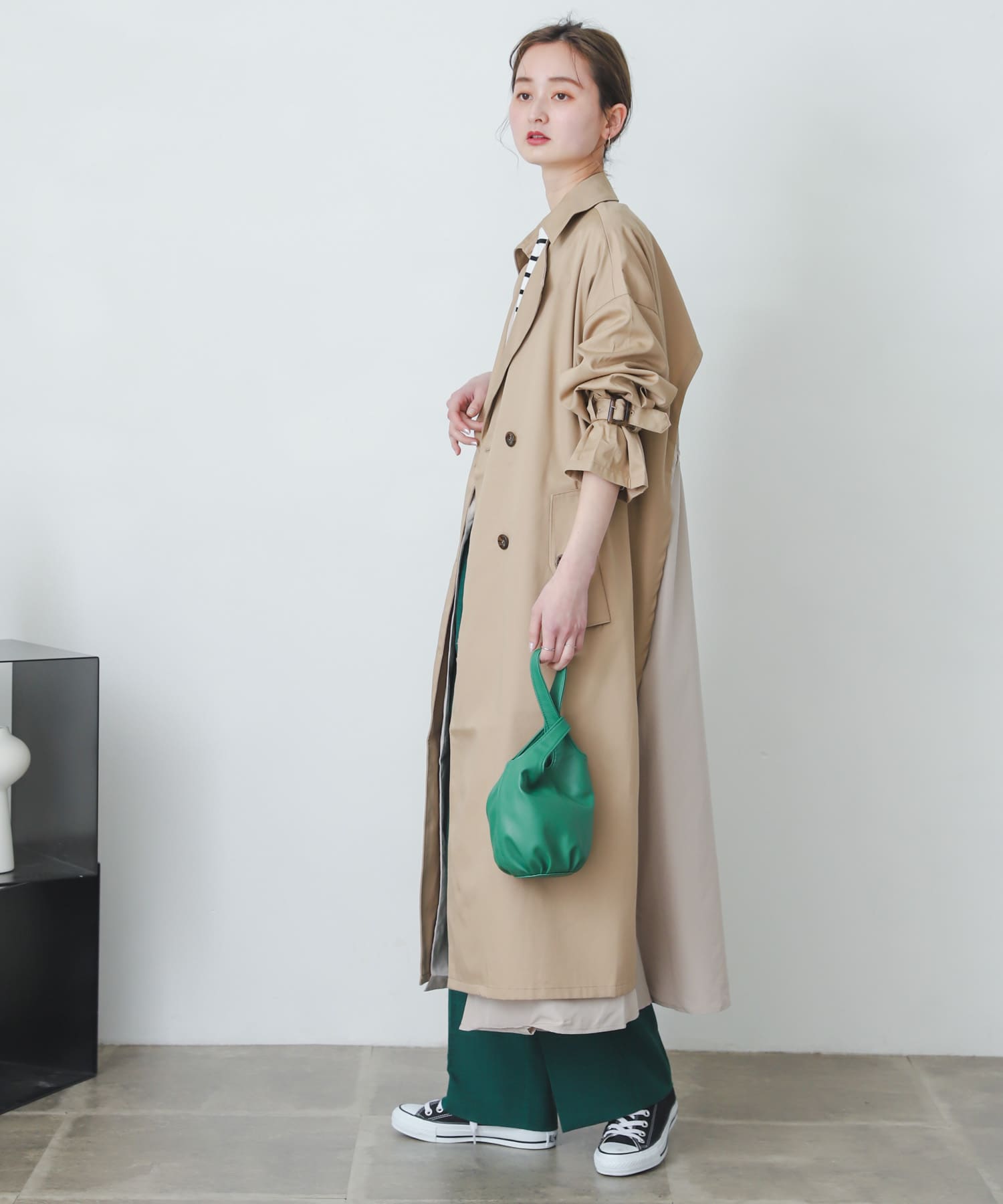 2WAYトレンチコート BEIGE FREE
