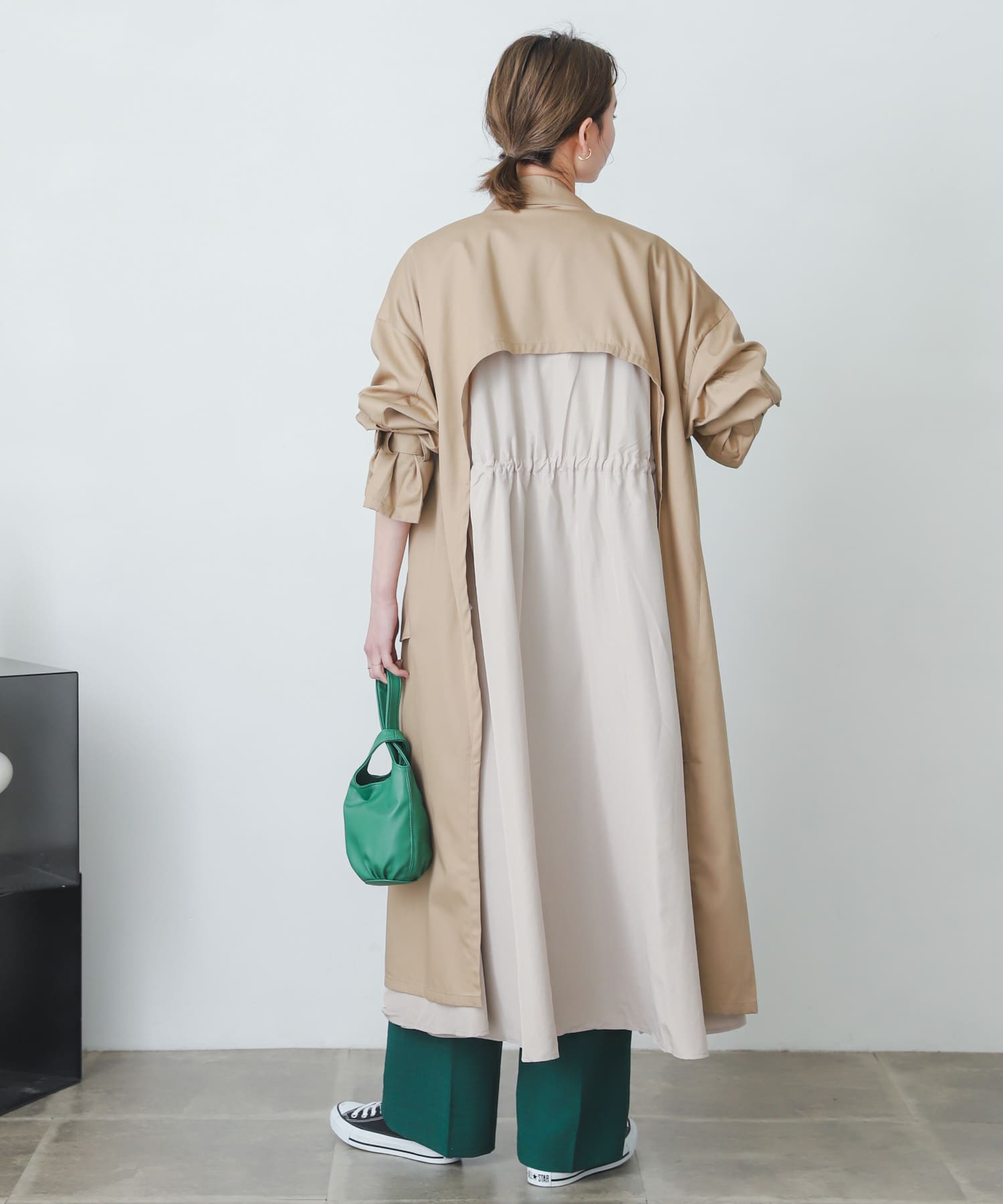 2WAYトレンチコート BEIGE FREE