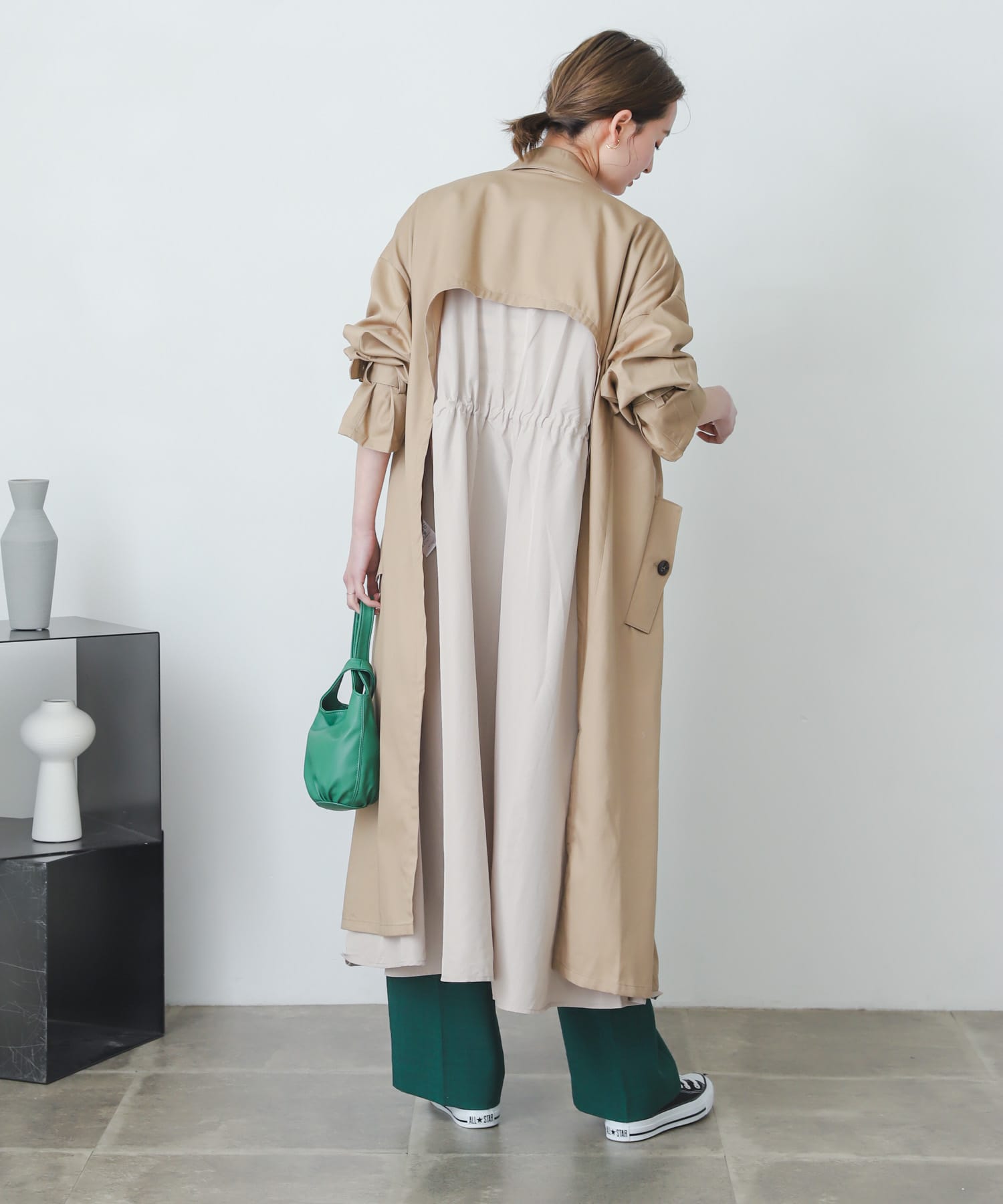 2WAYトレンチコート BEIGE FREE