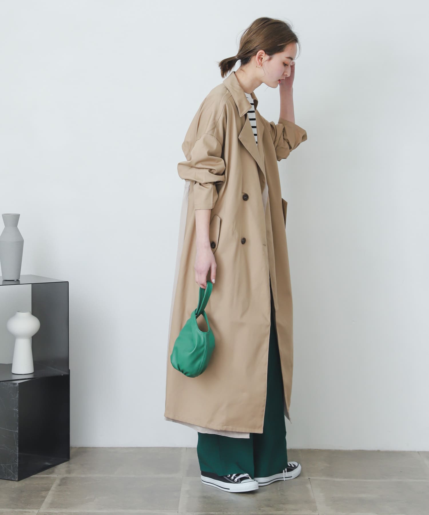 2WAYトレンチコート BEIGE FREE