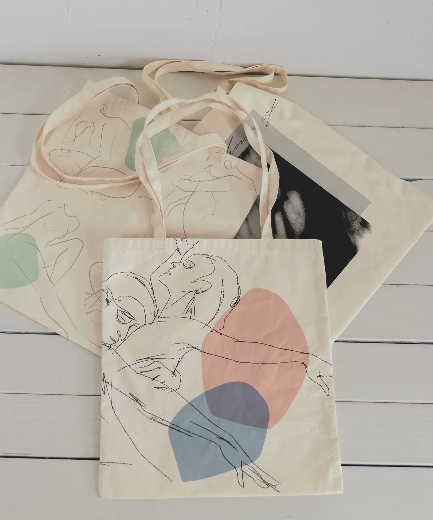 オーガニックコットントートバッグ PINK FREE