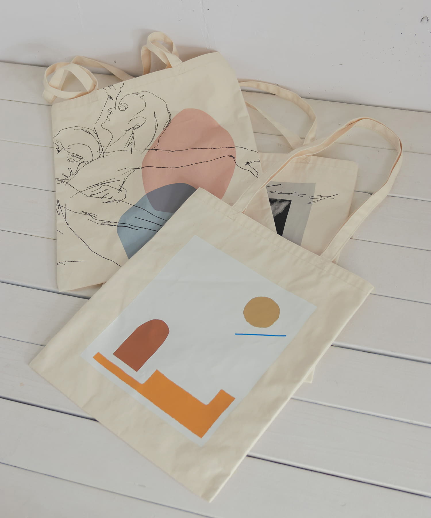 オーガニックコットントートバッグ WHITE FREE