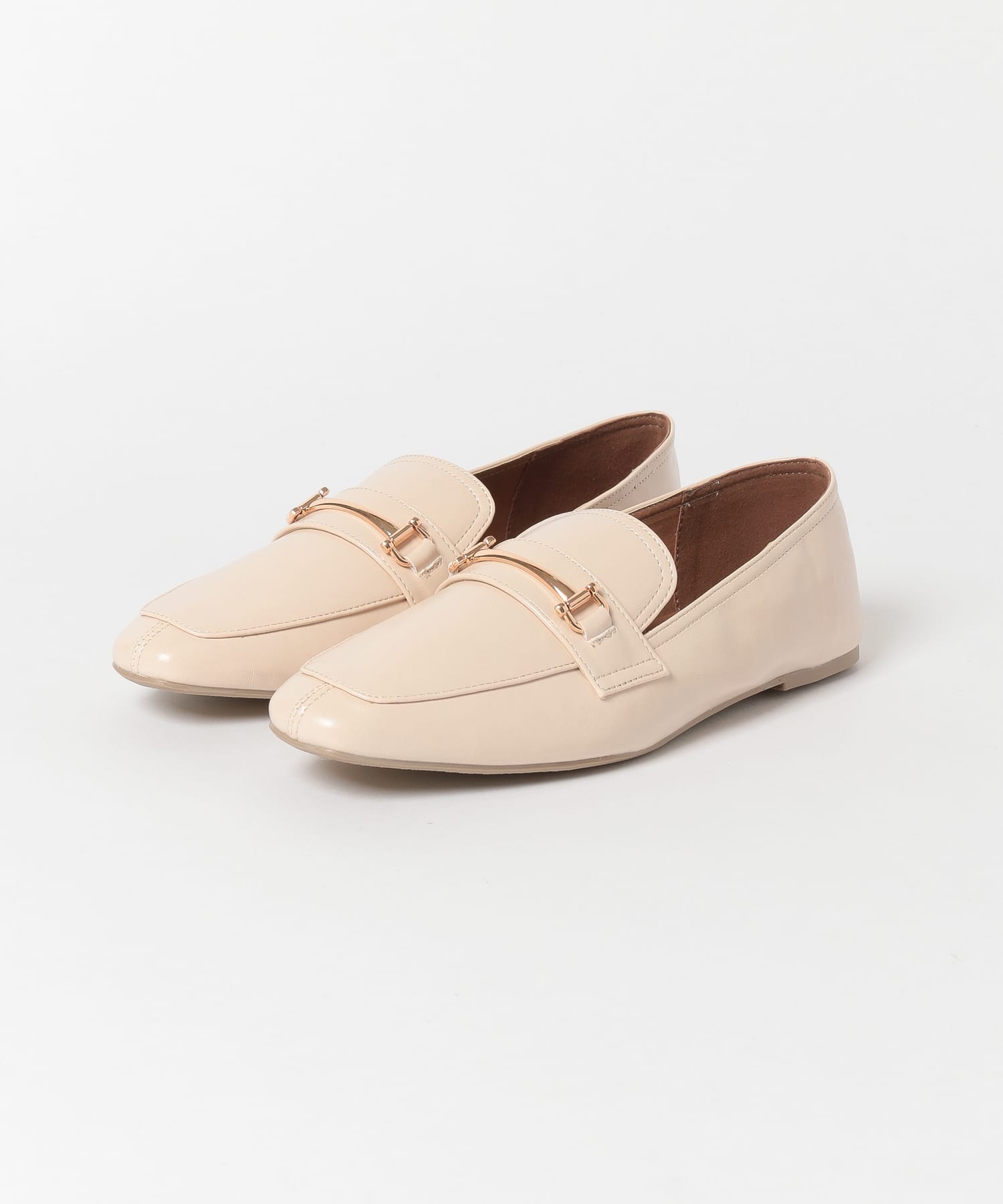 ソフトフェイクレザービットローファー IVORY S