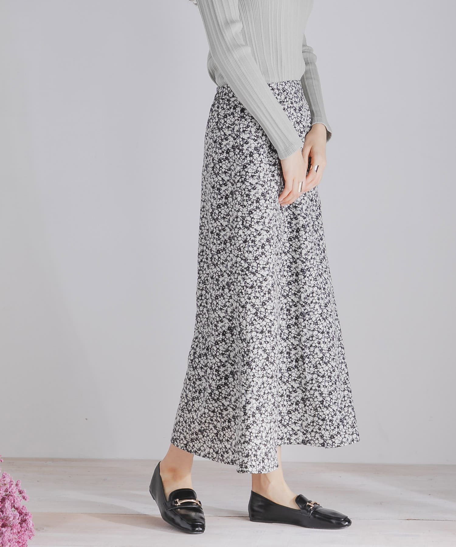 ソフトフェイクレザービットローファー BLACK S