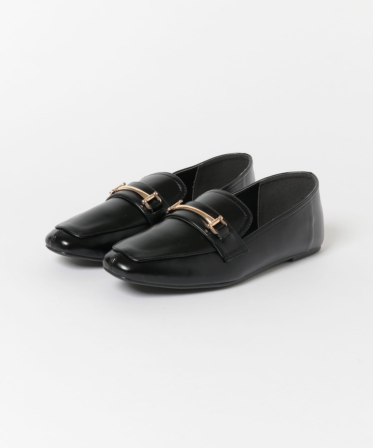 ソフトフェイクレザービットローファー BLACK S