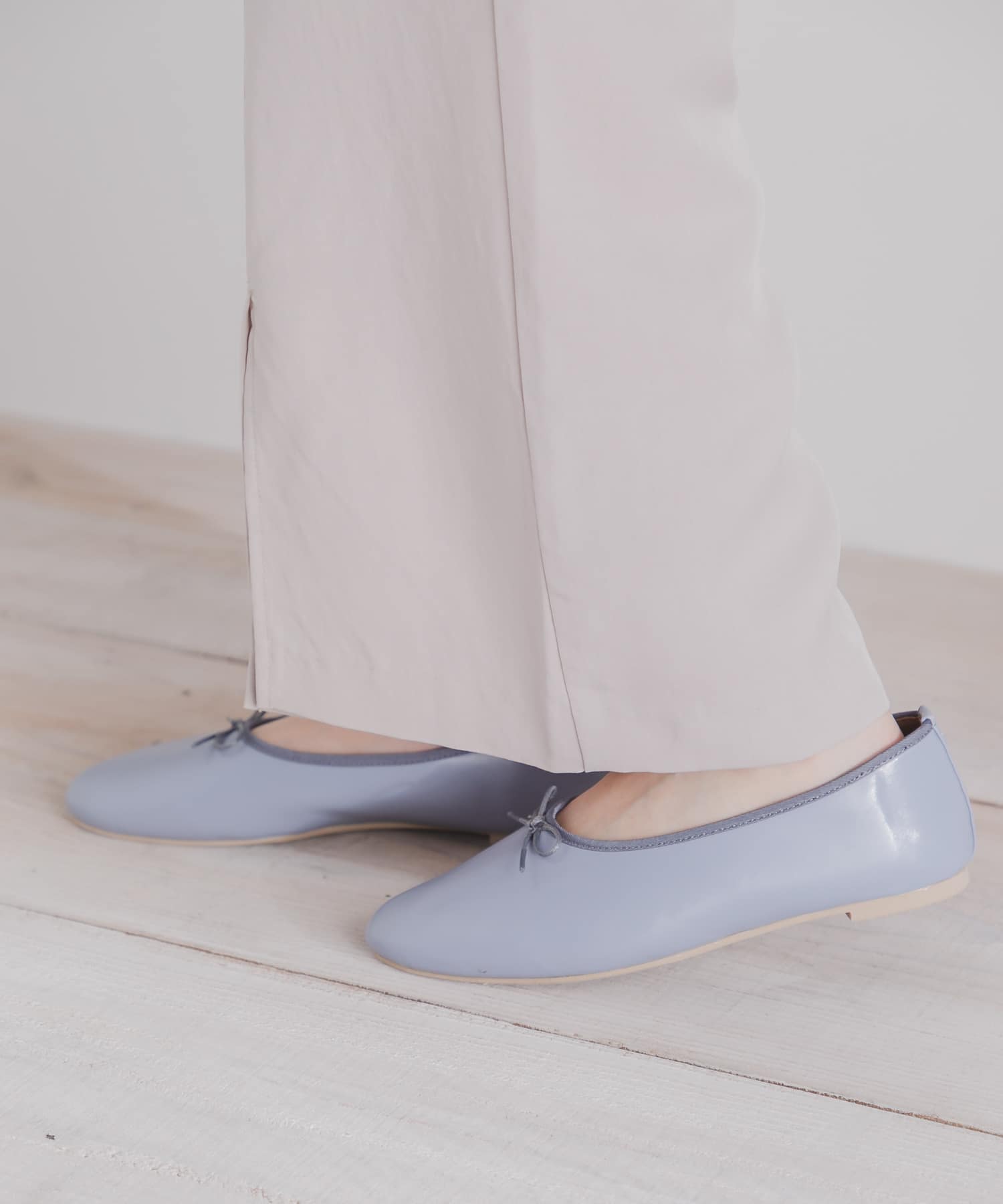 甲深バレエシューズ BLUE M