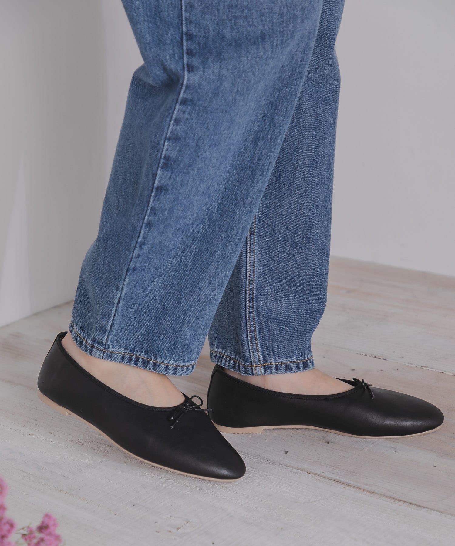 甲深バレエシューズ BLACK M