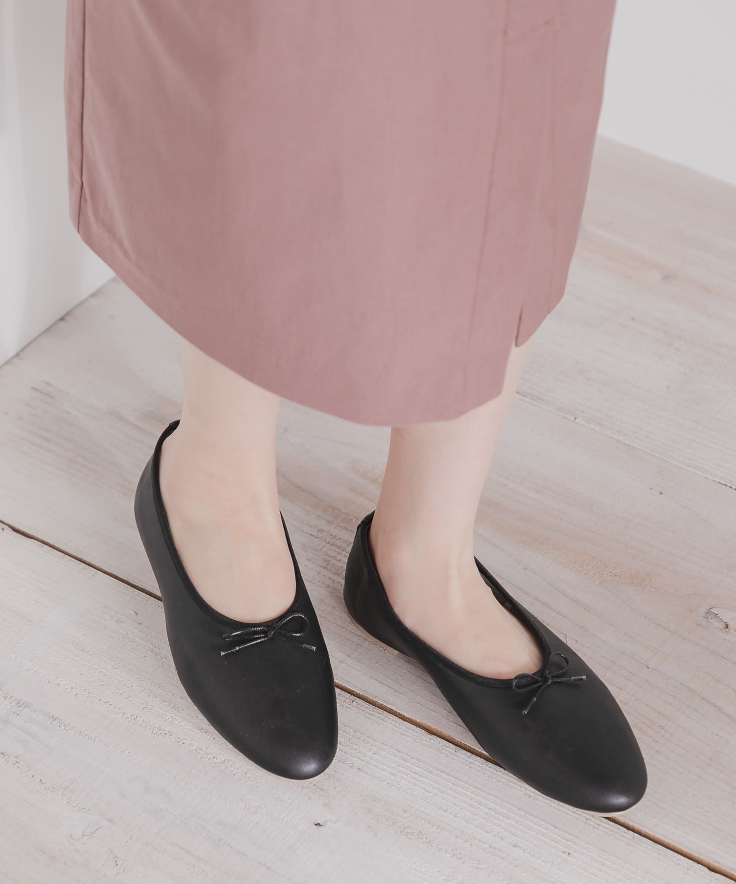 甲深バレエシューズ BLACK M