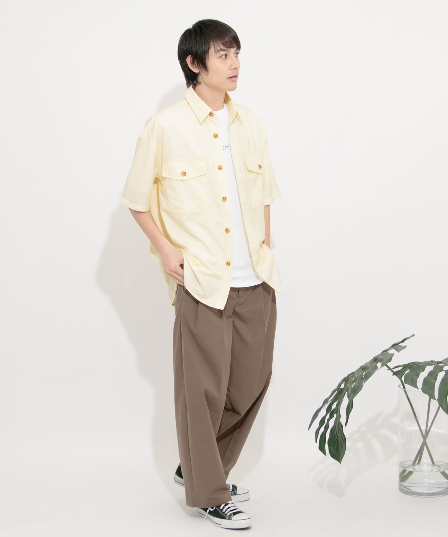 CPOシャツ(5分袖) IVORY M