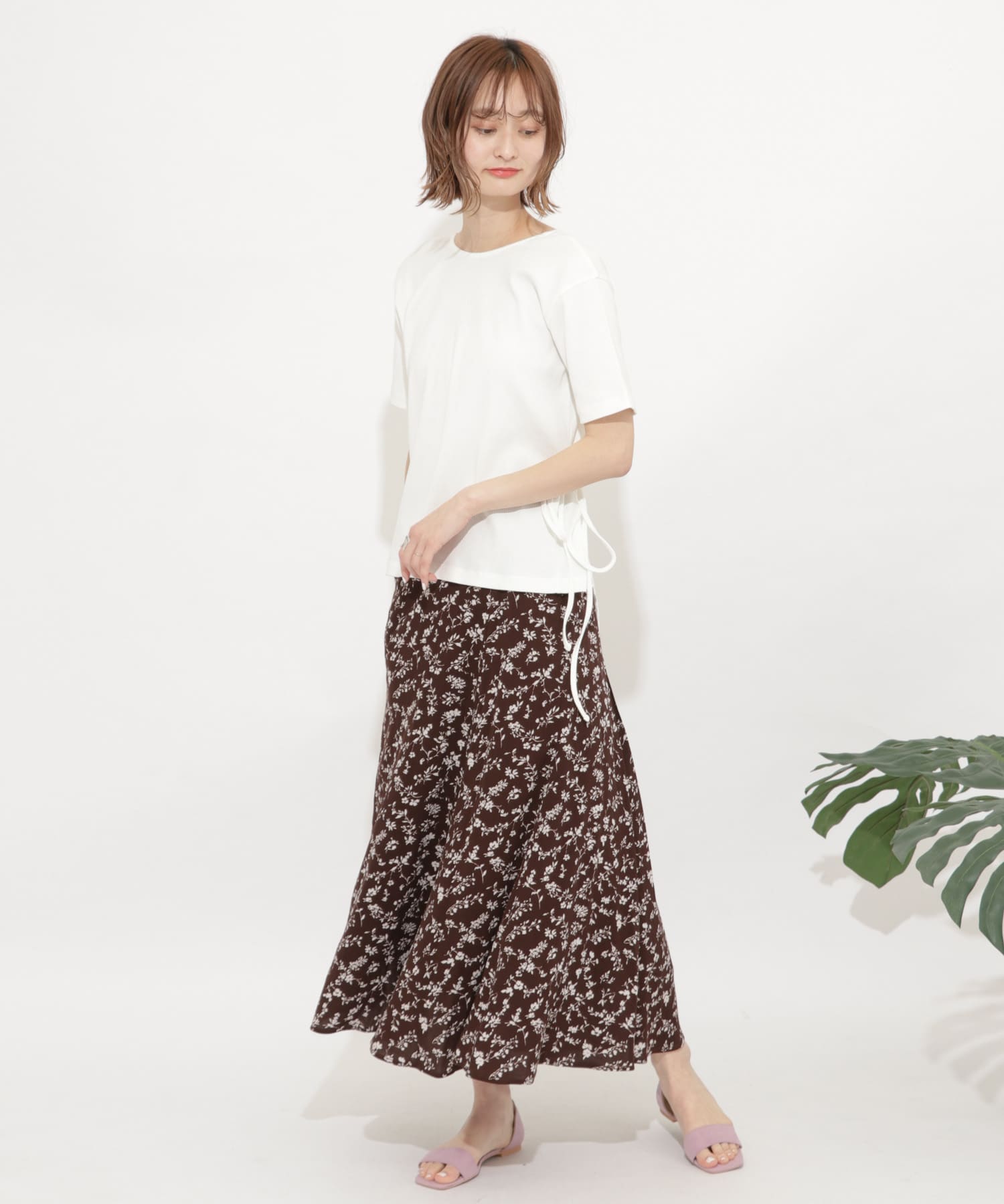 オーガニックコットンバックカシュクールトップ OFF WHITE FREE