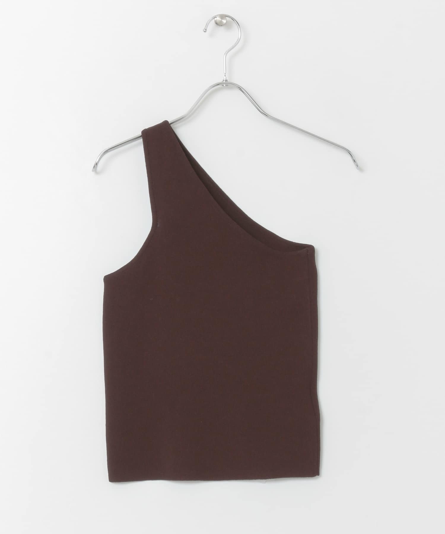ワンショルダーコンパクトトップ BROWN FREE