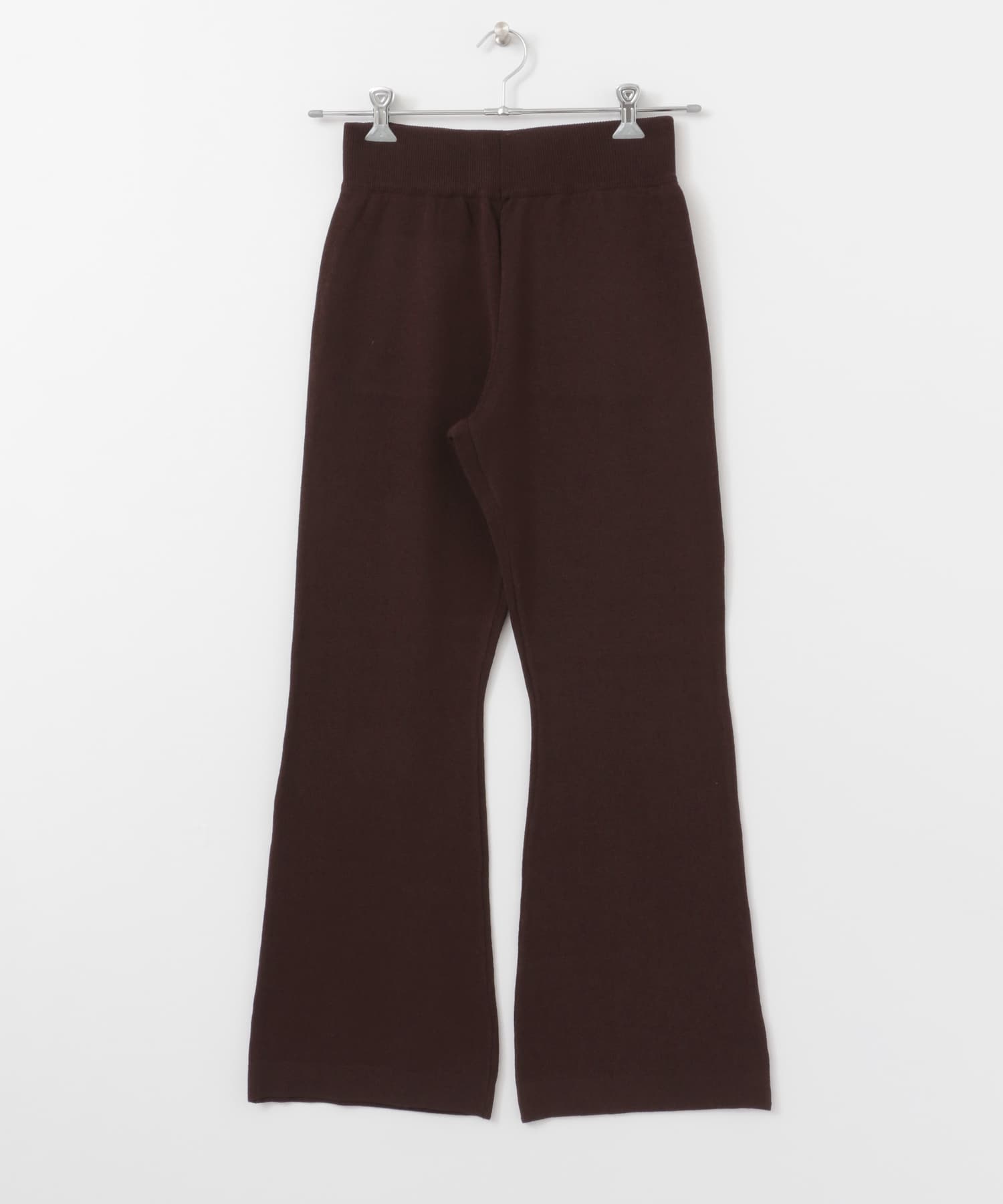 リネンライクニットフレアパンツ BROWN FREE