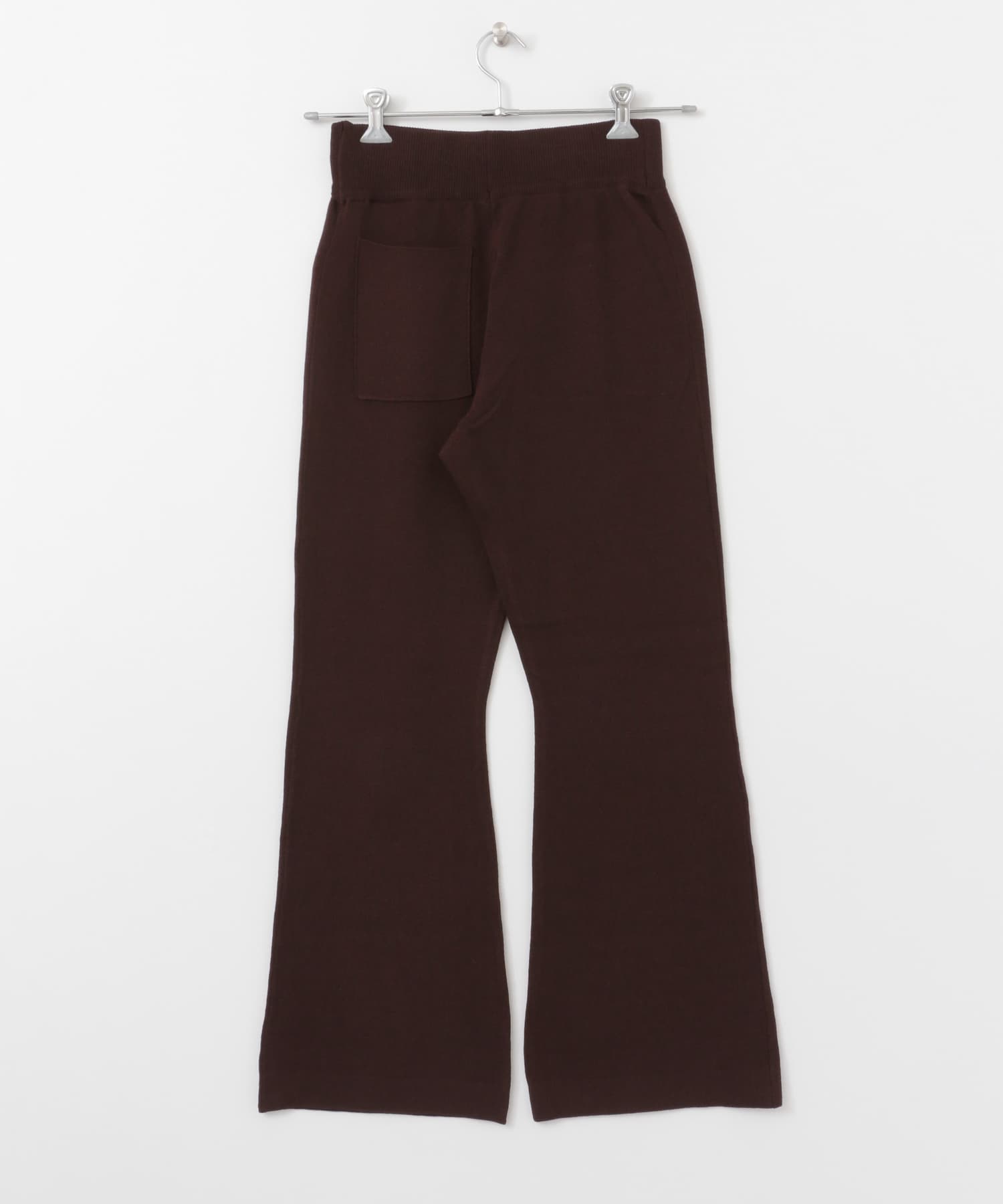 リネンライクニットフレアパンツ BROWN FREE