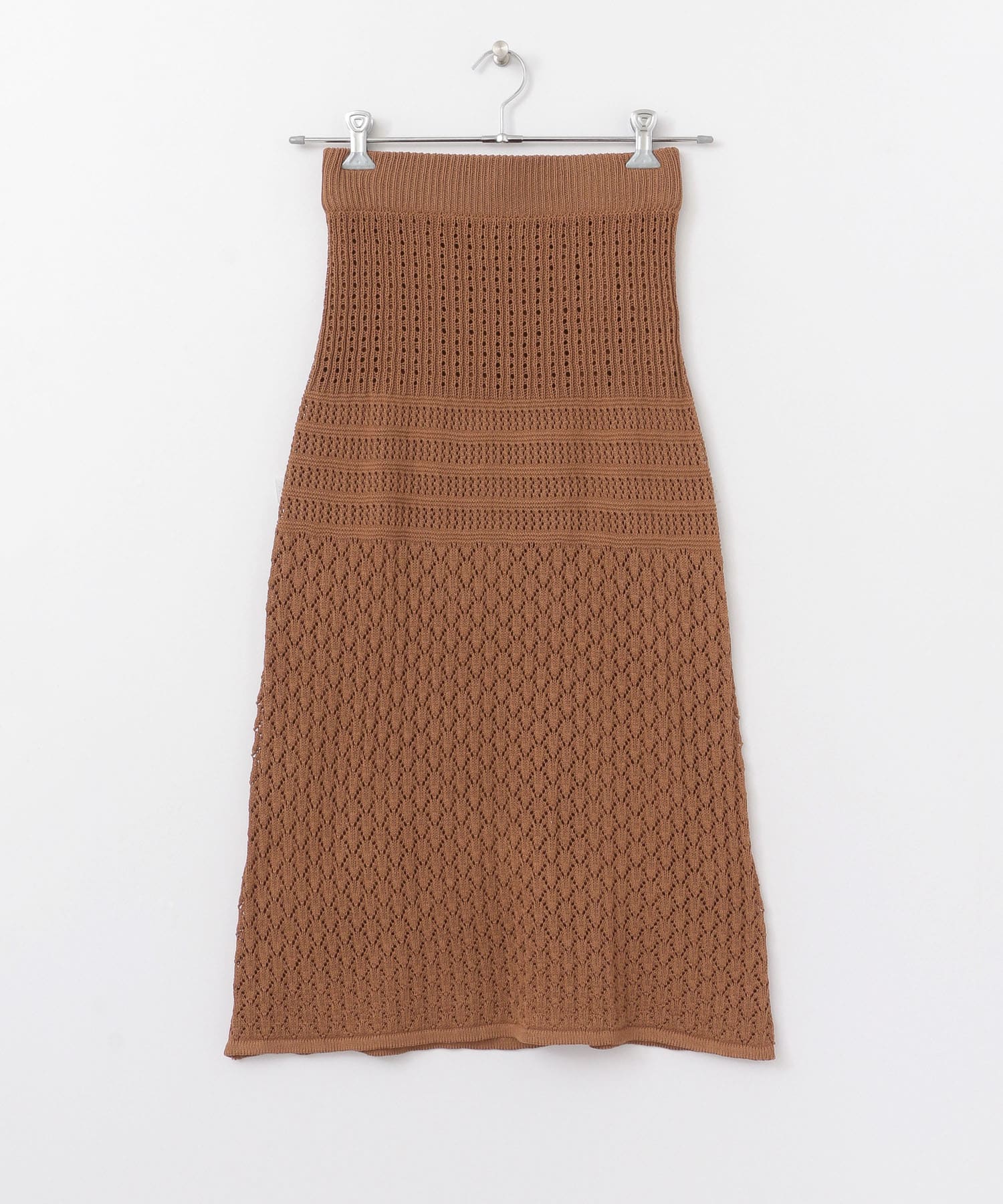 クロシェニットスカート L.BROWN FREE
