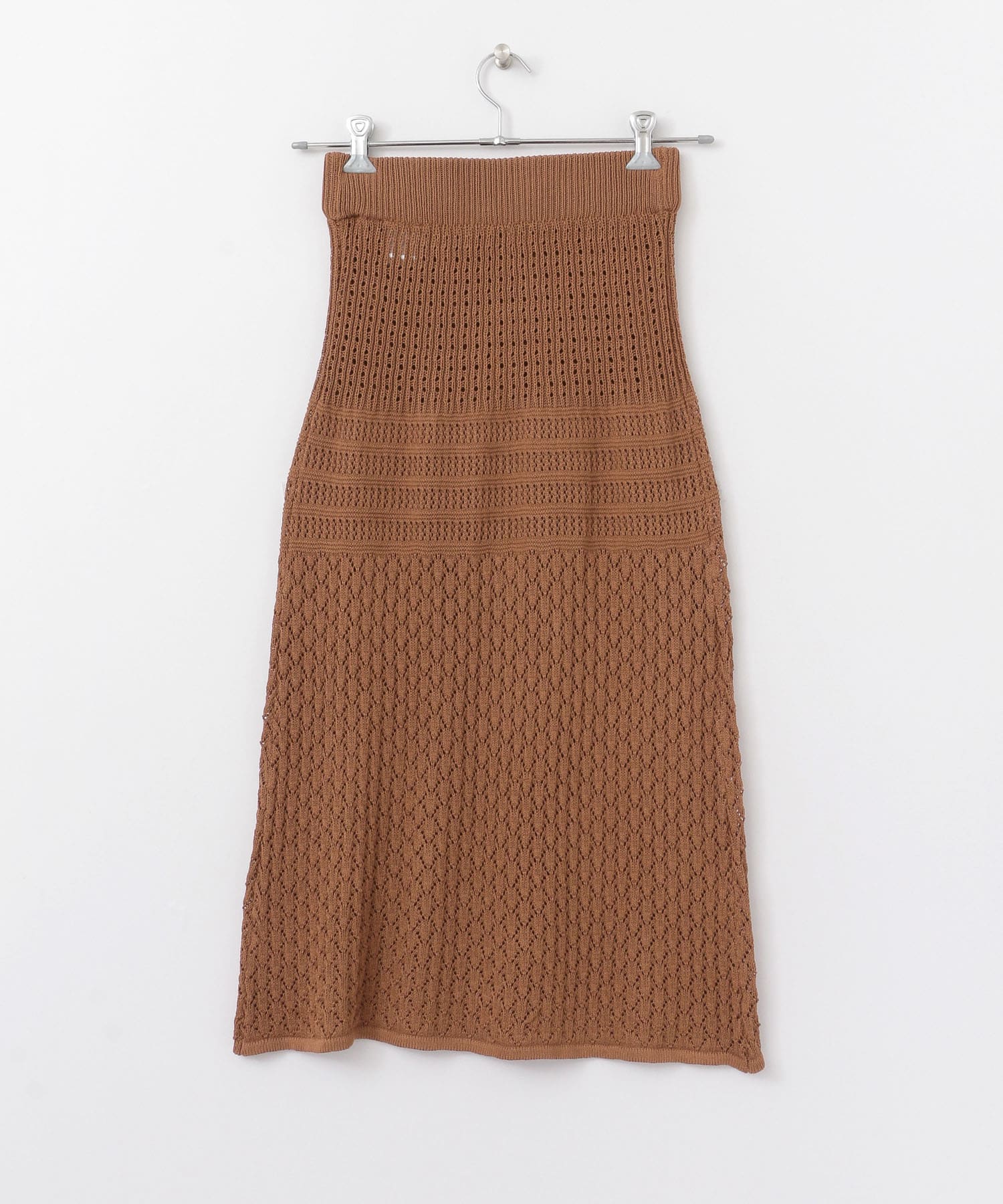 クロシェニットスカート L.BROWN FREE