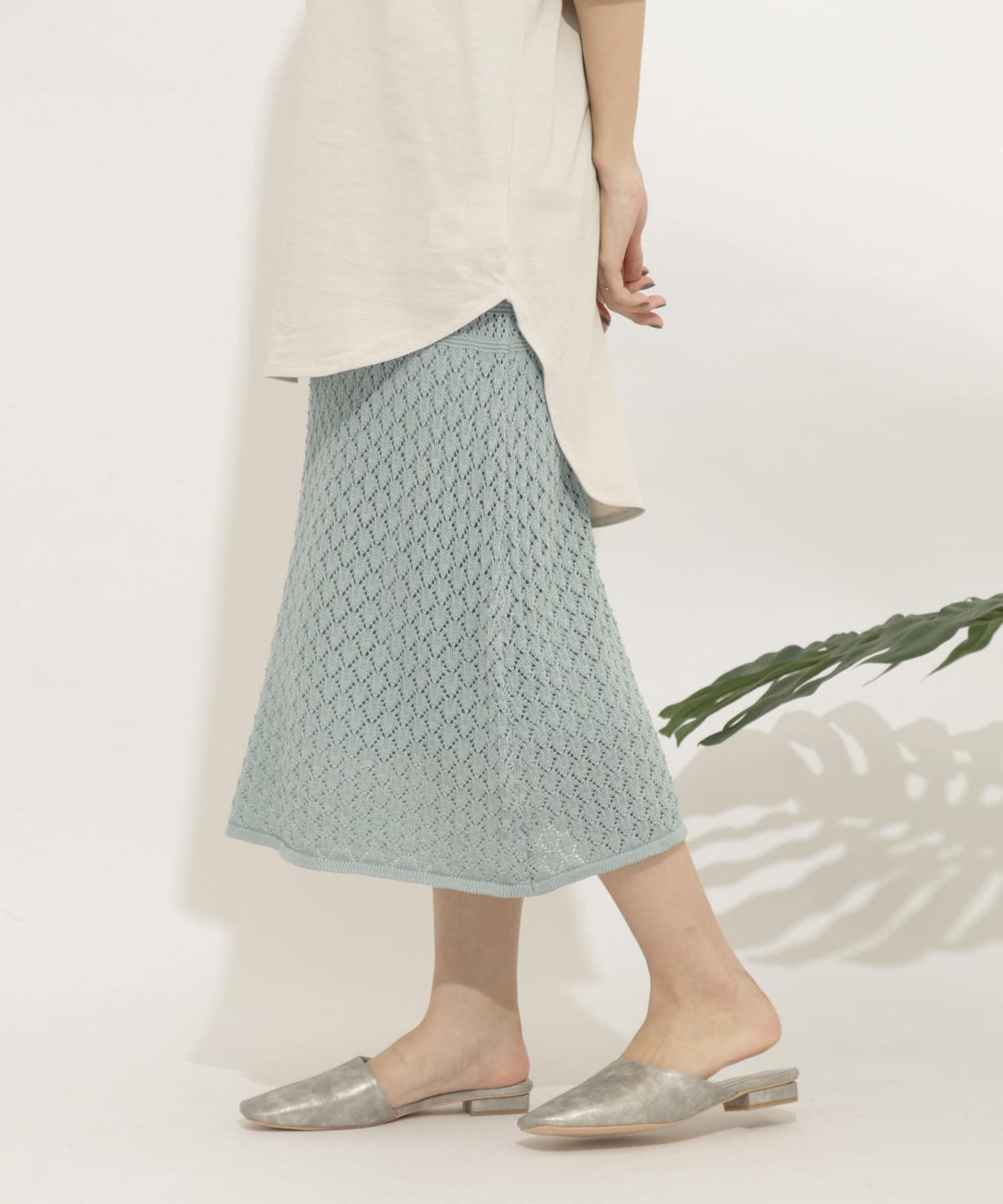 クロシェニットスカート MINT FREE
