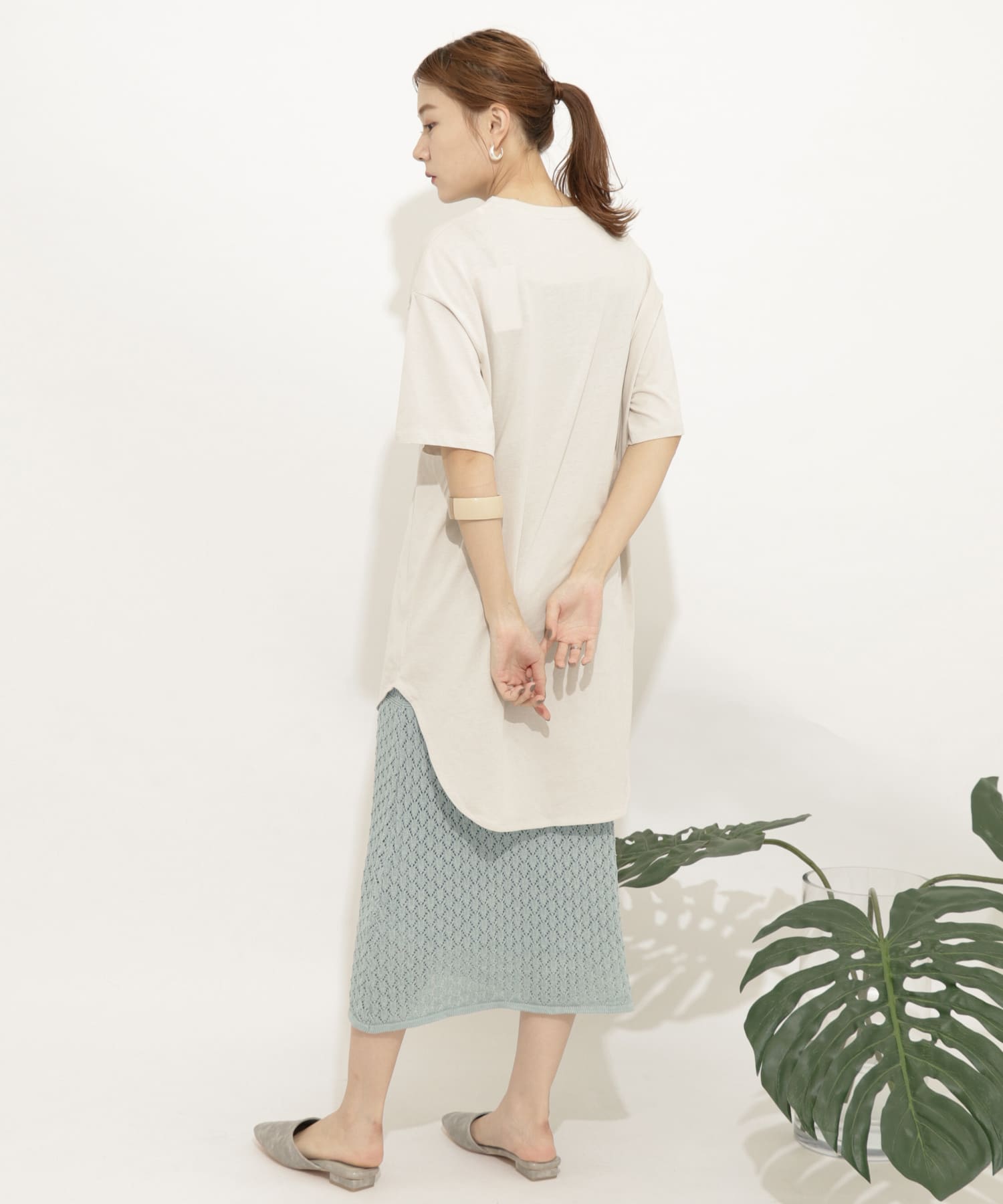 クロシェニットスカート MINT FREE