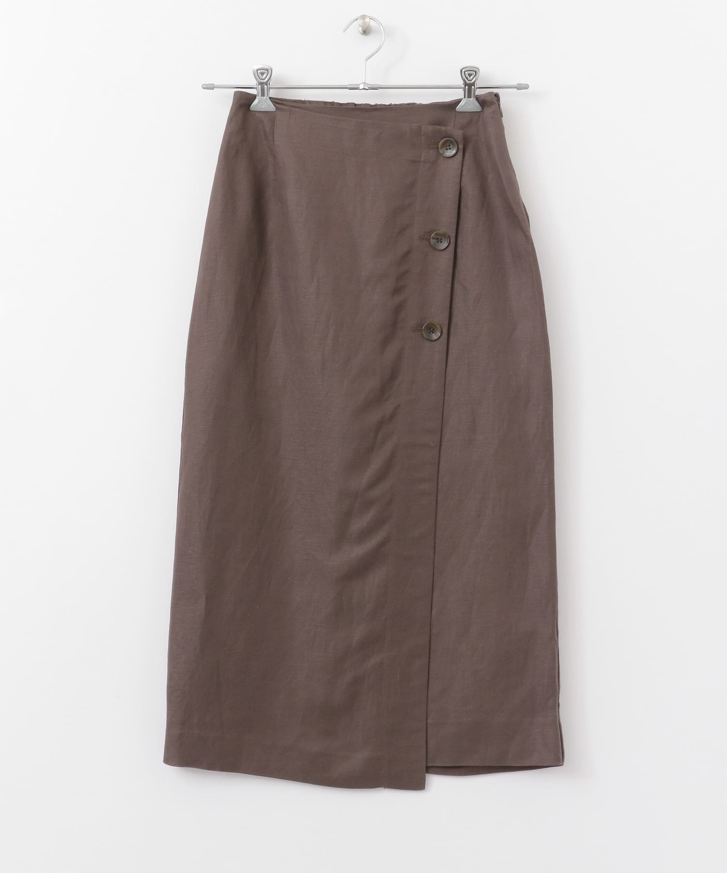 リネンレーヨン ラップスカート MOCHA M