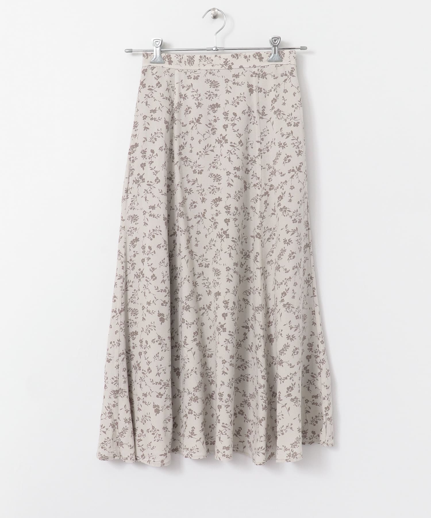 フラワープリントフレアスカート GRE×MOC FREE