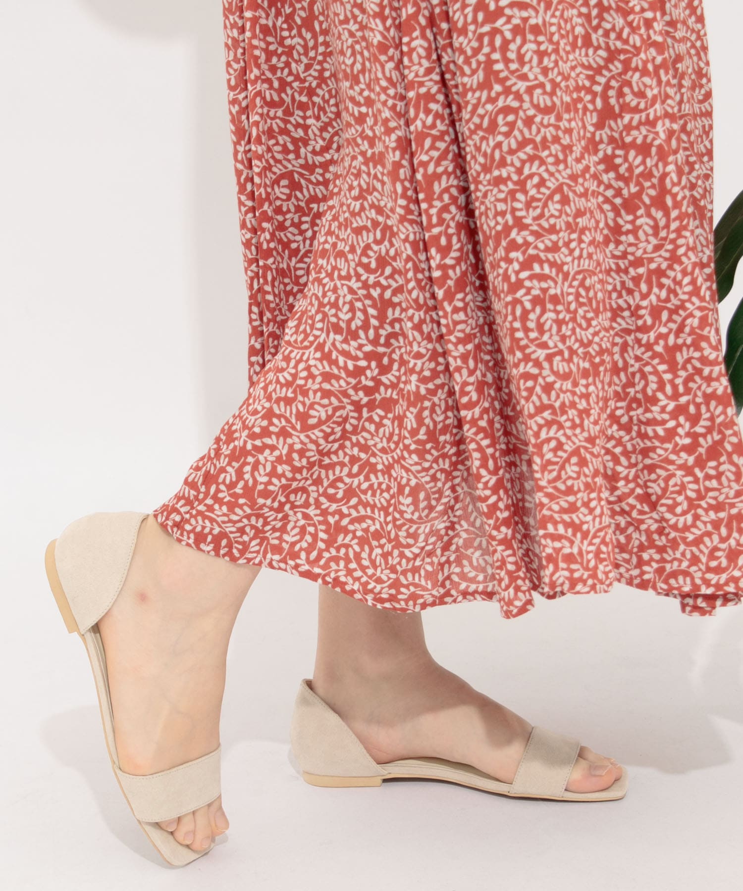 ワンバンドフラットサンダル BEIGE S