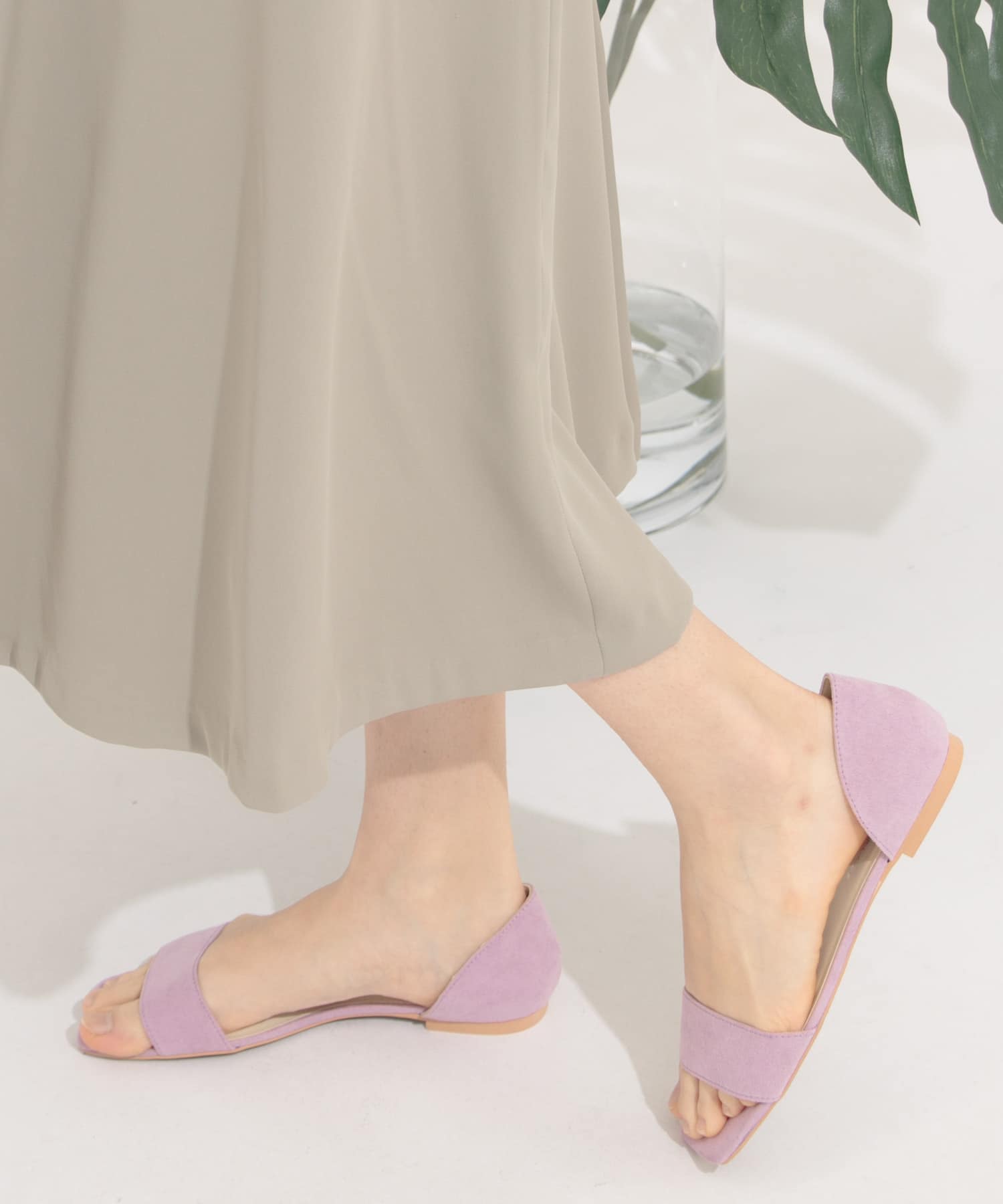 ワンバンドフラットサンダル LAVENDER S