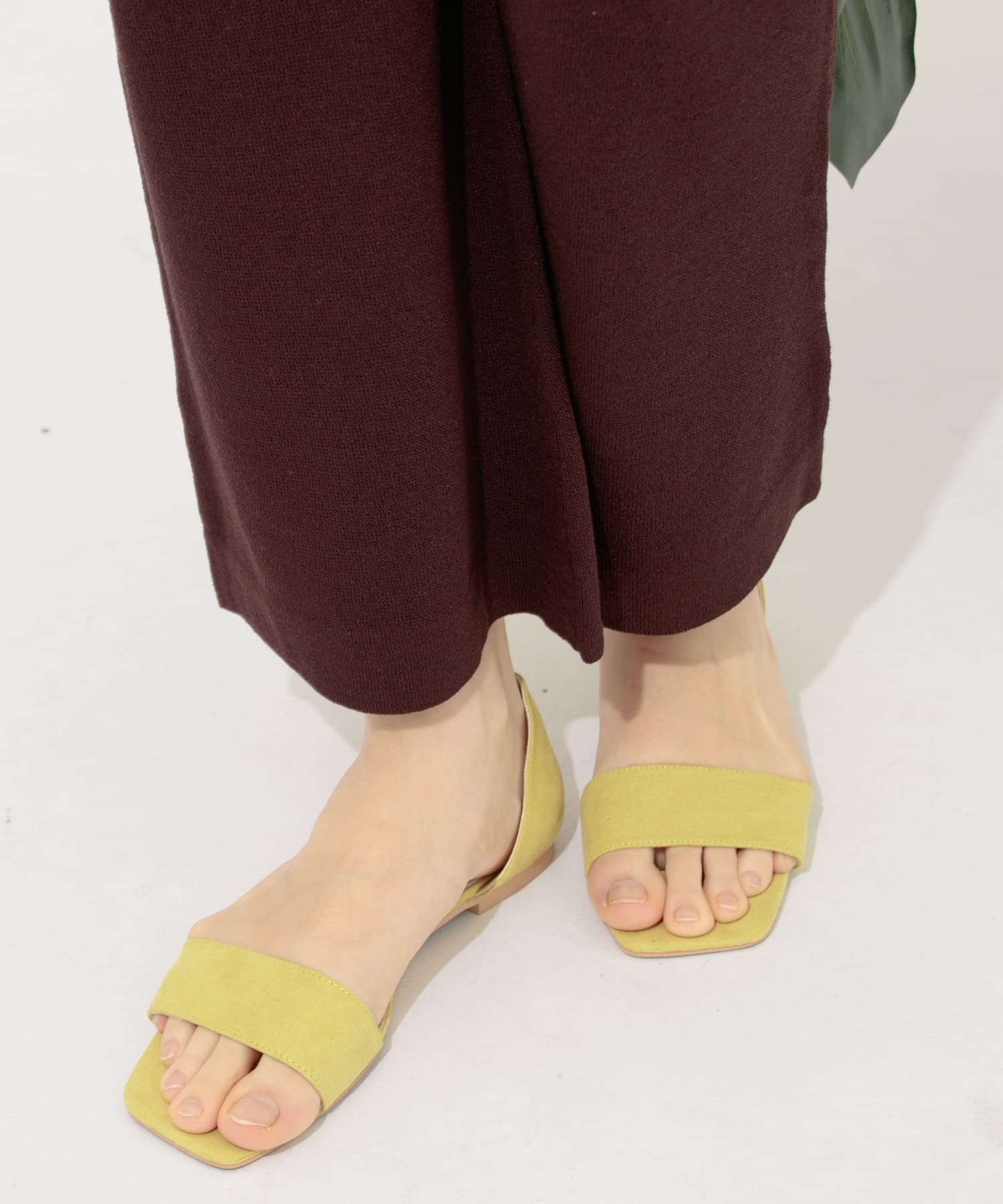 ワンバンドフラットサンダル YELLOW S