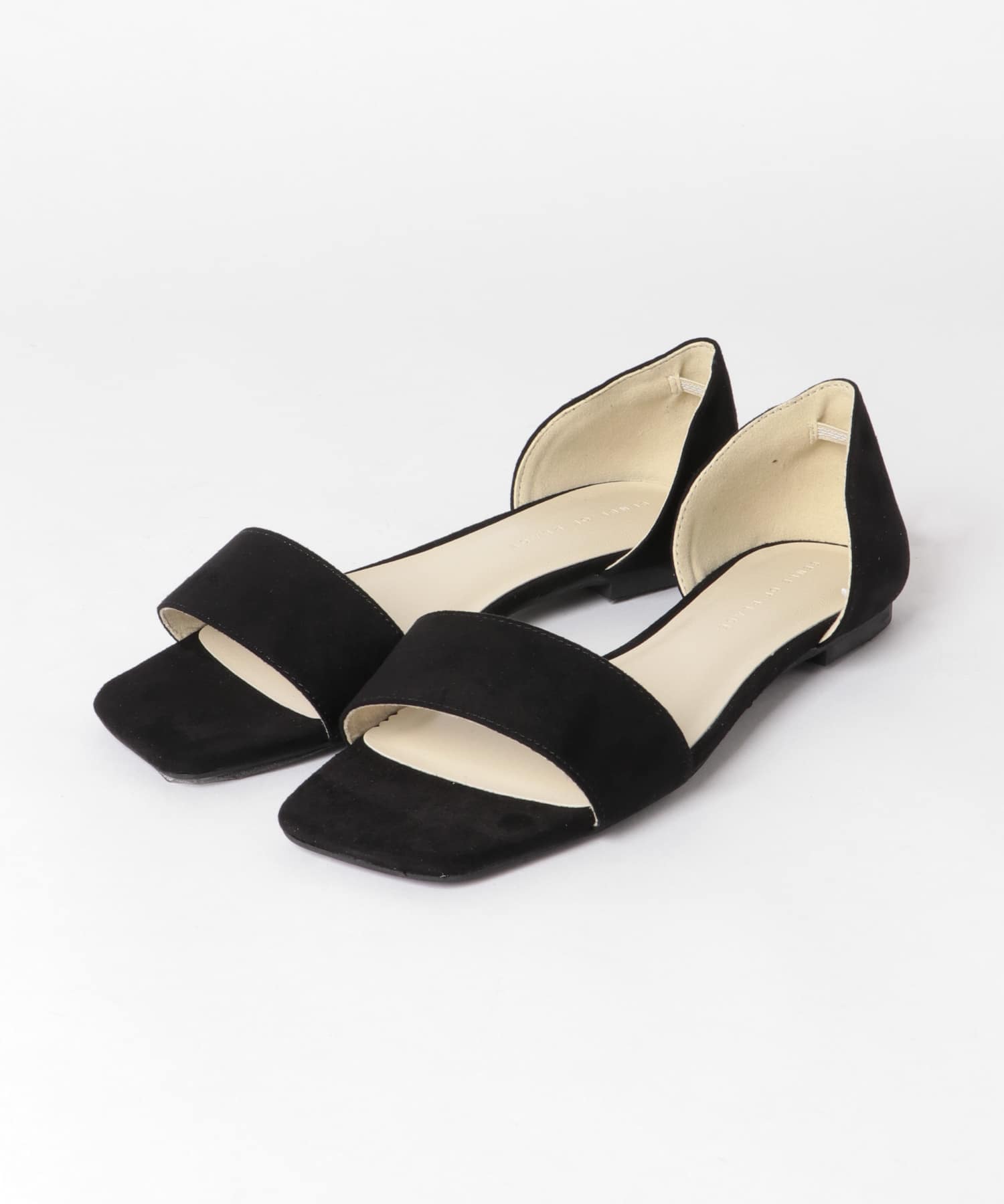 ワンバンドフラットサンダル BLACK S