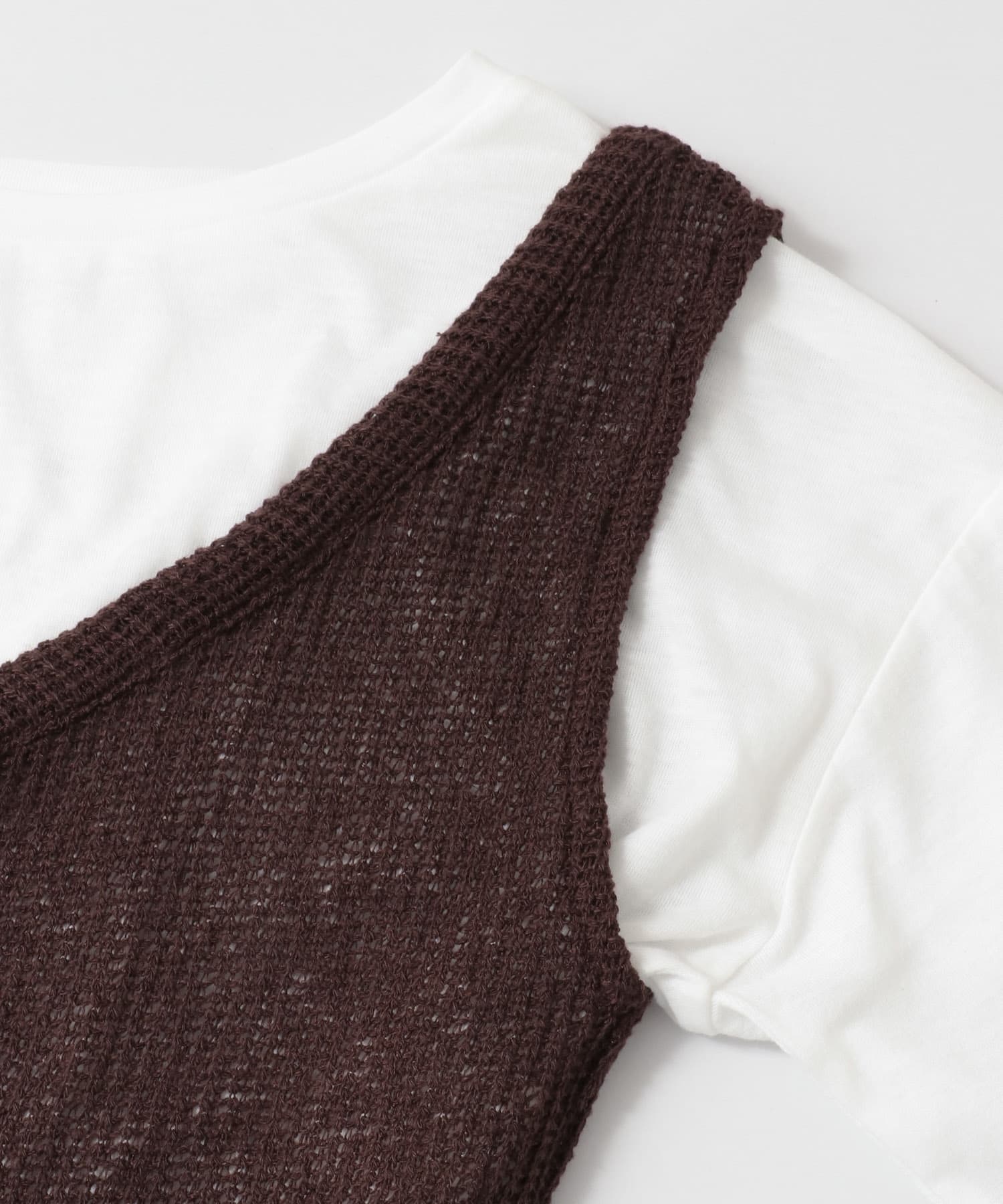 ウエストマークワンショルダーアンサンブル BROWN FREE