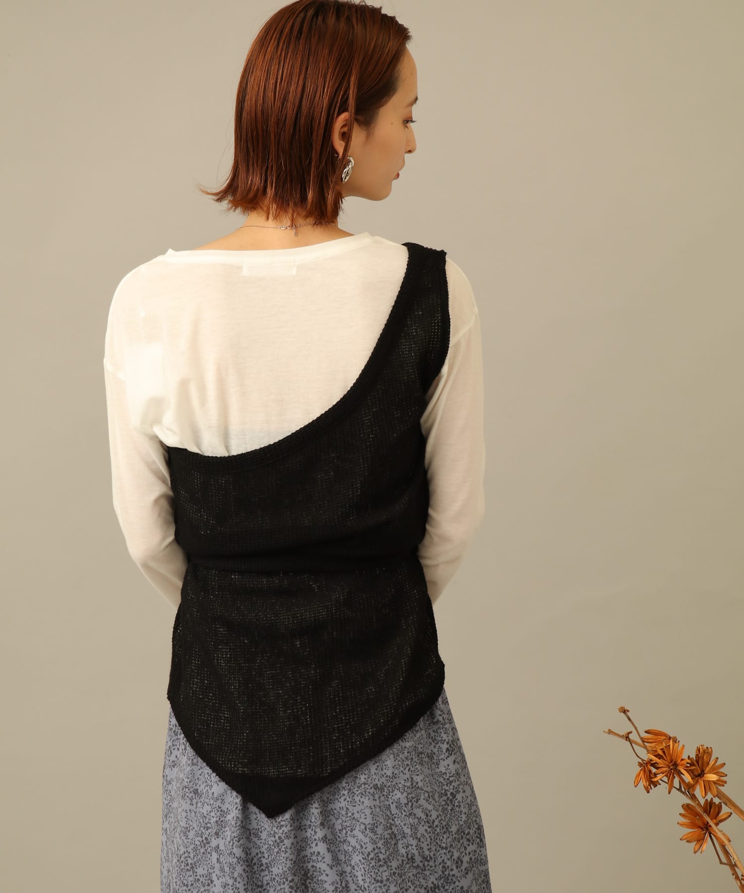 ウエストマークワンショルダーアンサンブル BLACK FREE