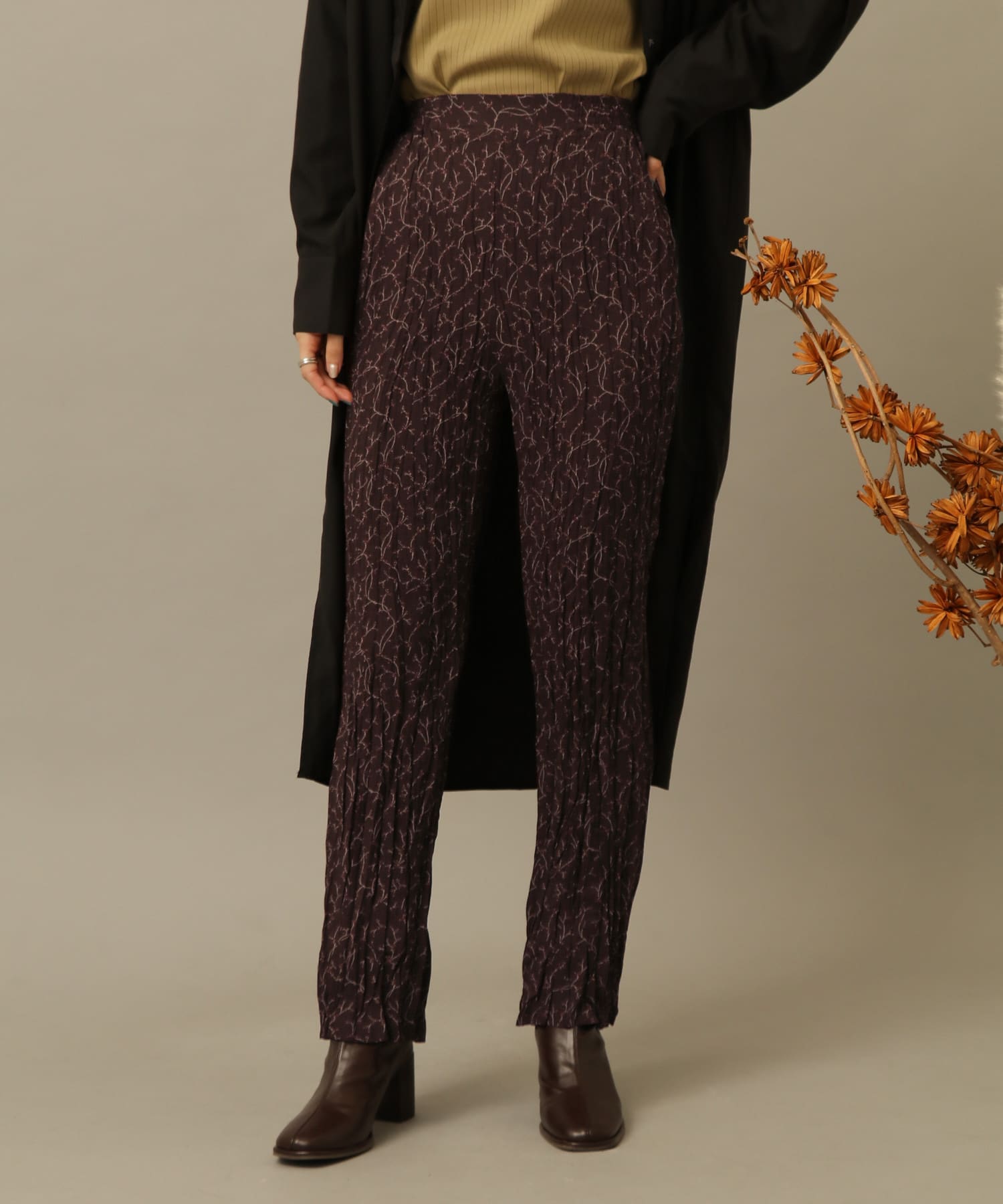 ワッシャークリンクルパンツ