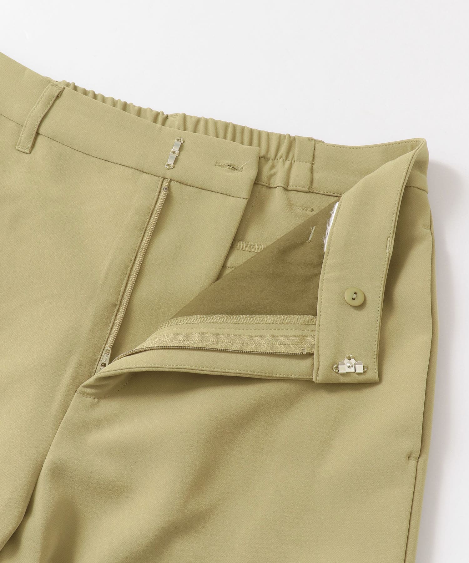センタープレスキックフレアパンツ OLIVE S