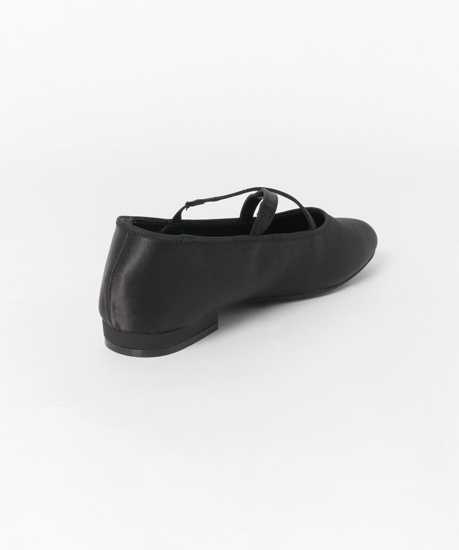 クロスストラップフラットシューズ BLACK S