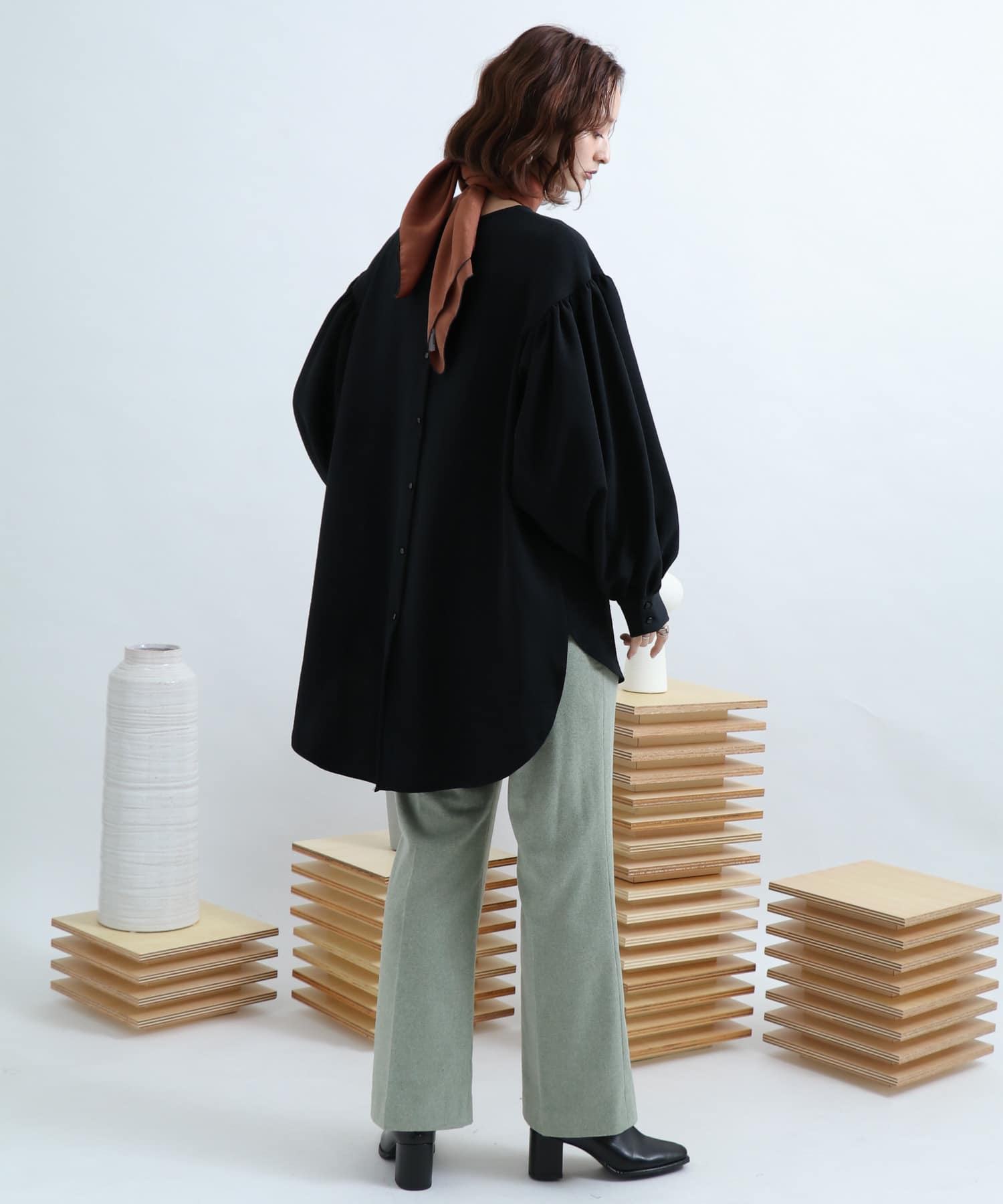 Newzealandwool セミフレアパンツ L.KHAKI S