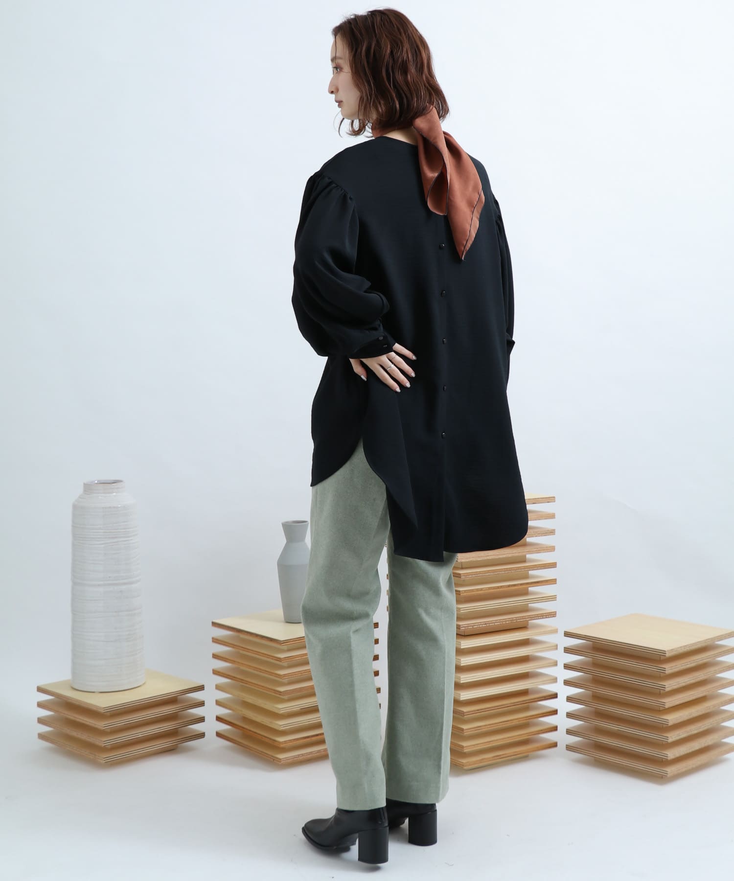 Newzealandwool セミフレアパンツ L.KHAKI S