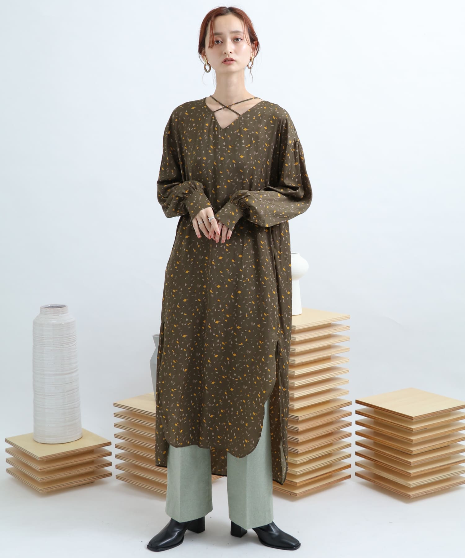 Newzealandwool セミフレアパンツ L.KHAKI M