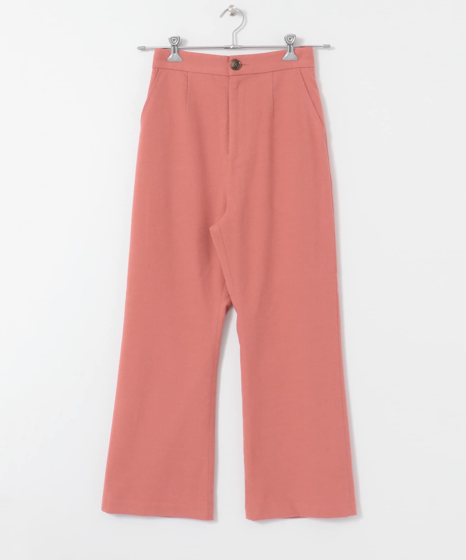 ウールセミフレアクロップドパンツ PINK S