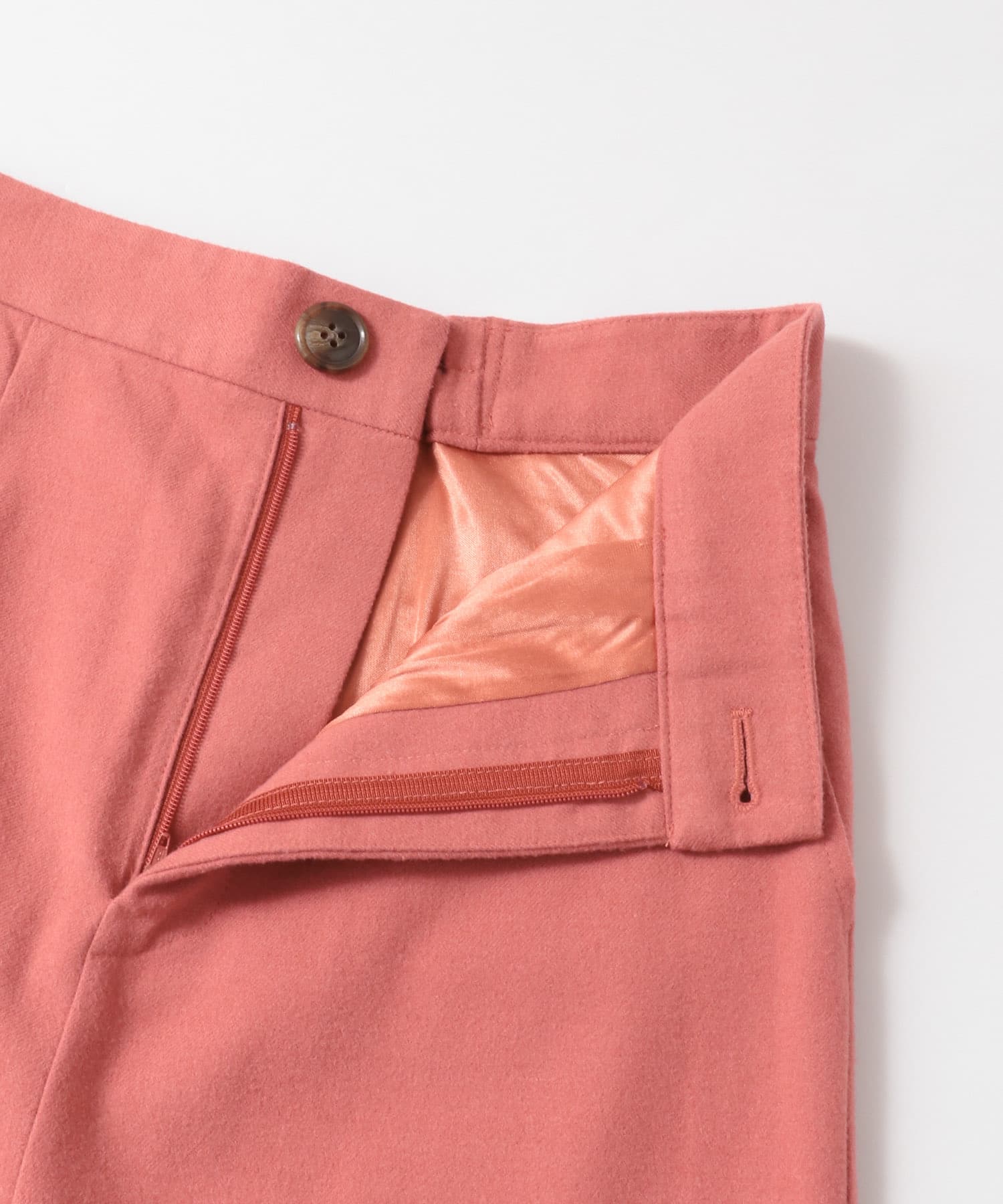 ウールセミフレアクロップドパンツ PINK S