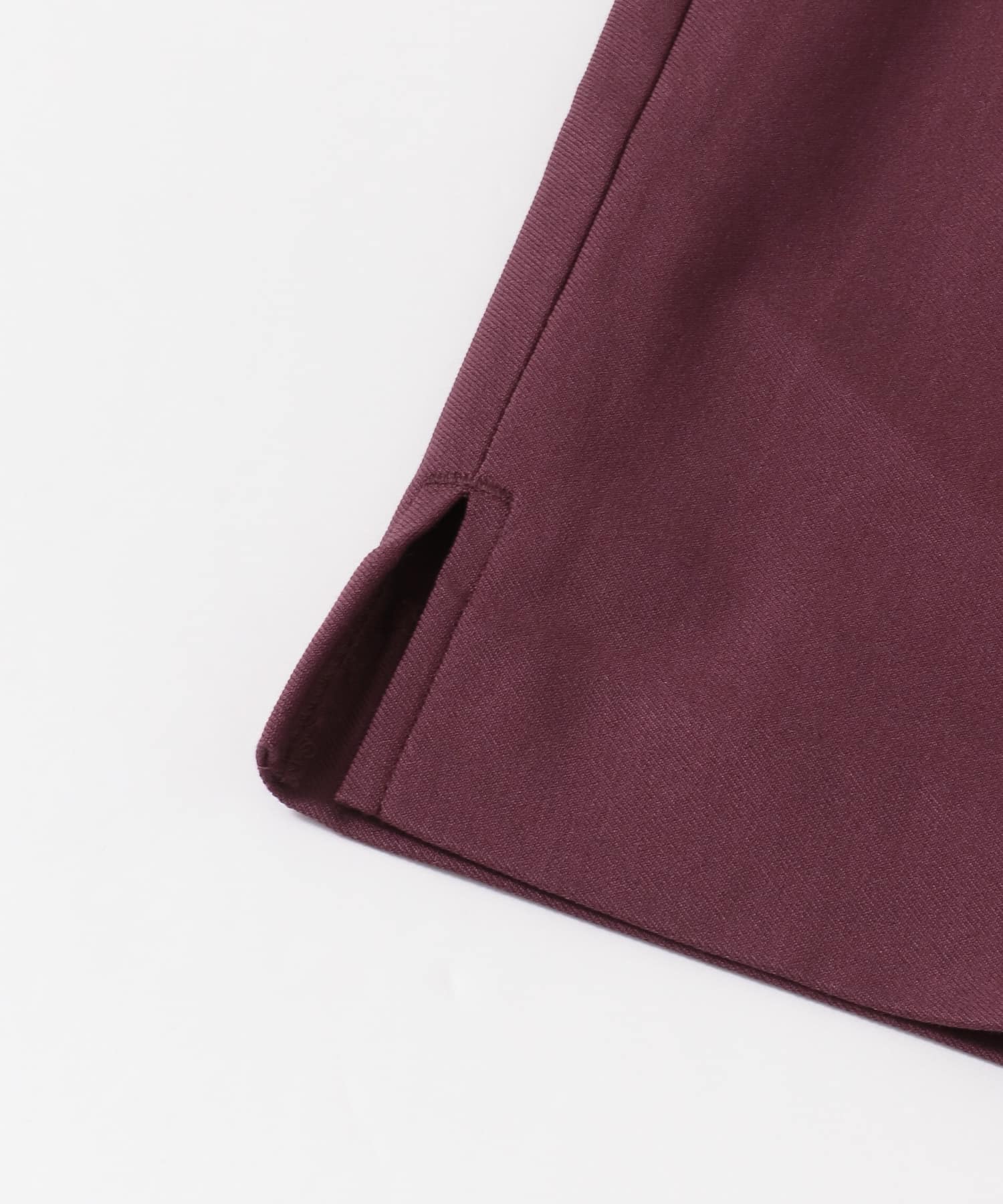 ストレッチスリムテーパードパンツ BURGUNDY XS