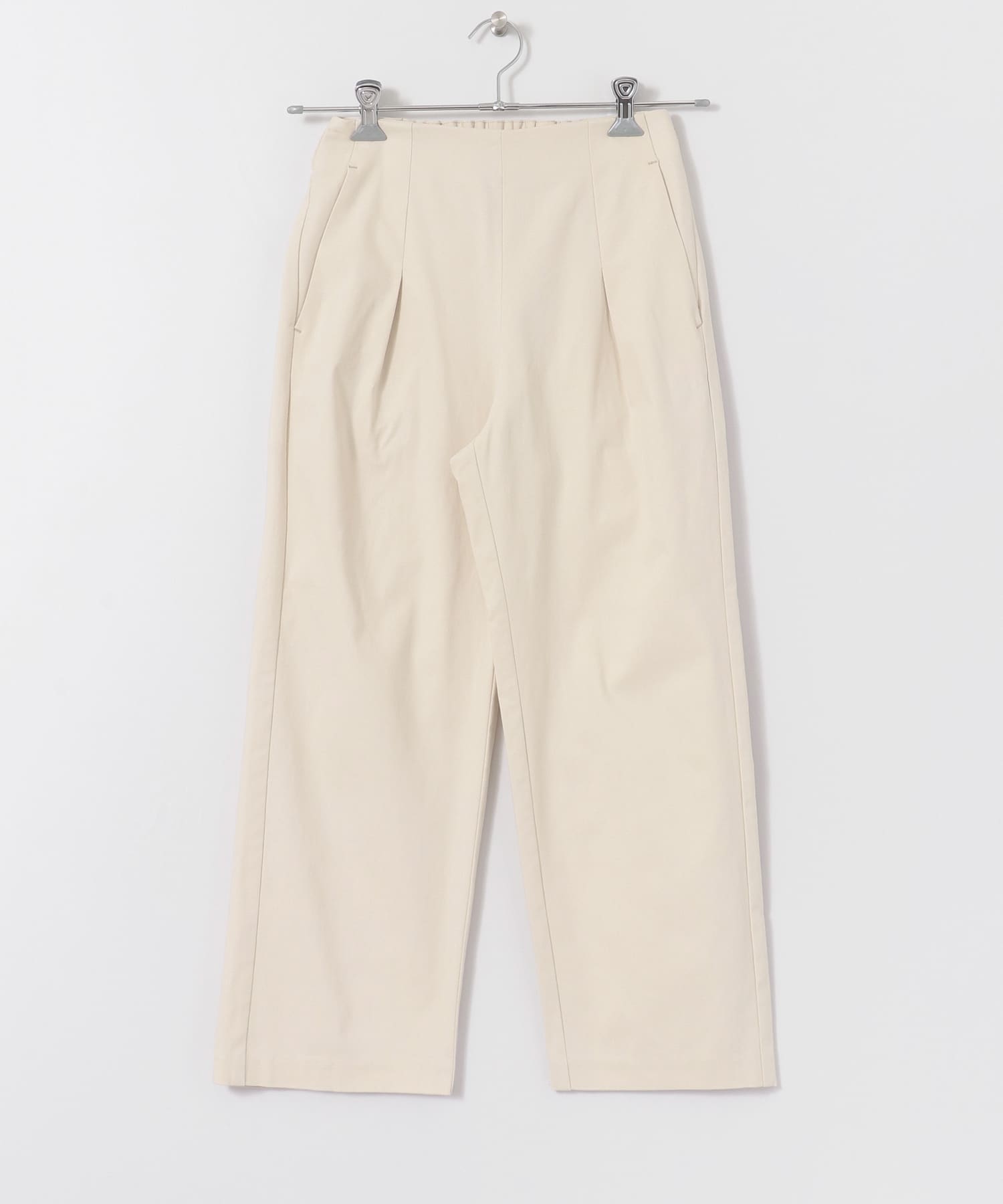 ストレッチワイドクロップドパンツ IVORY XS