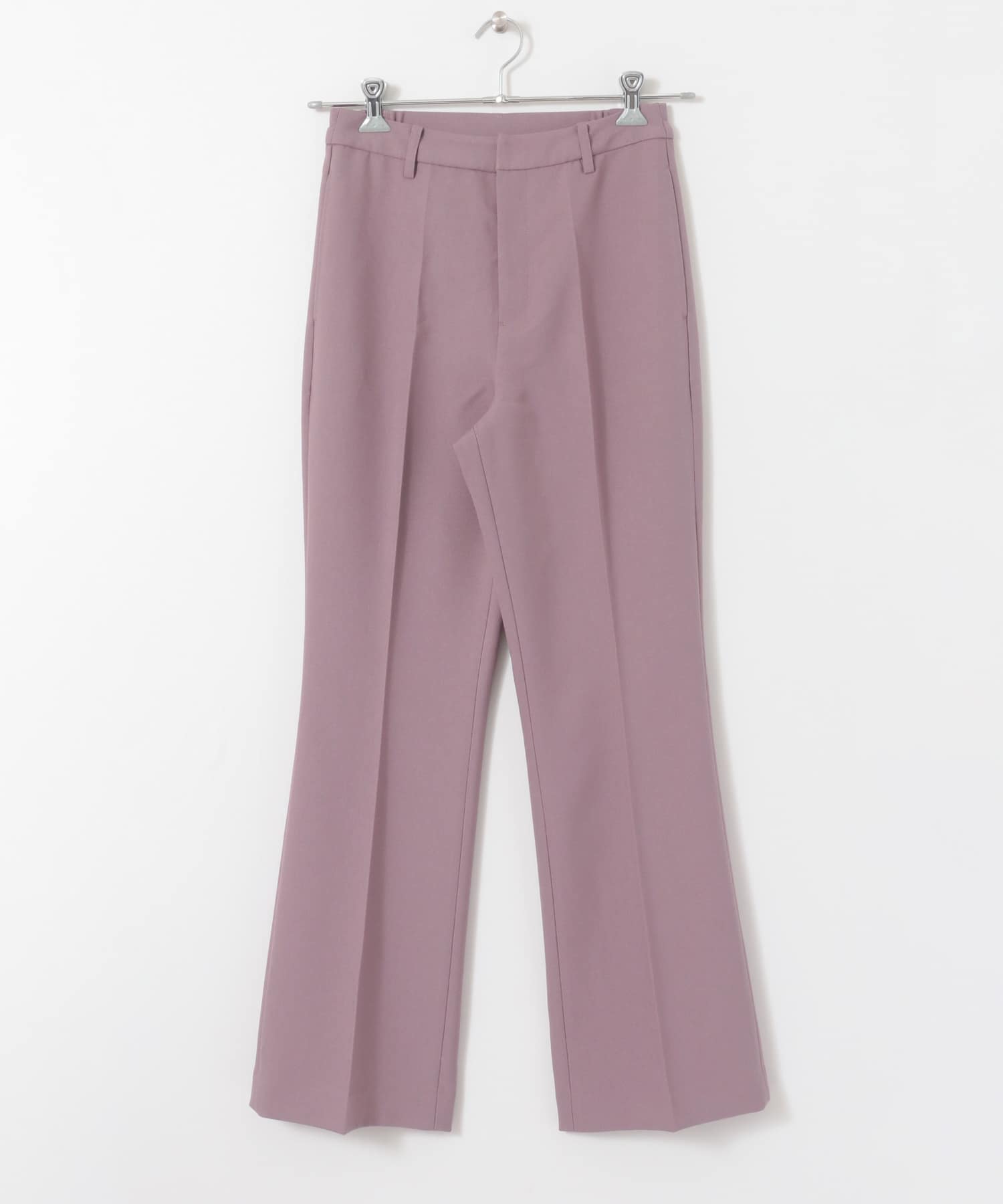 ウールライクキックフレアパンツ PURPLE M