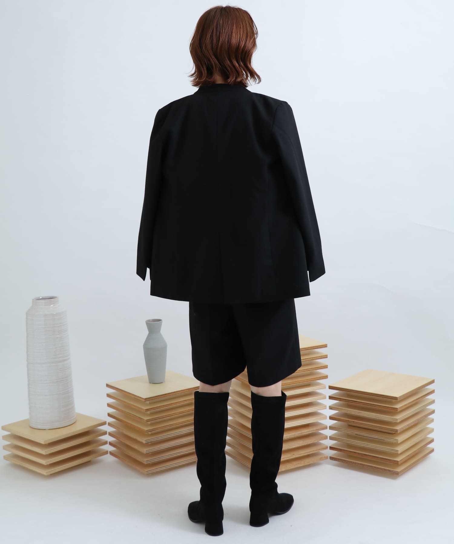 サキソニータックキュロットパンツ BLACK FREE