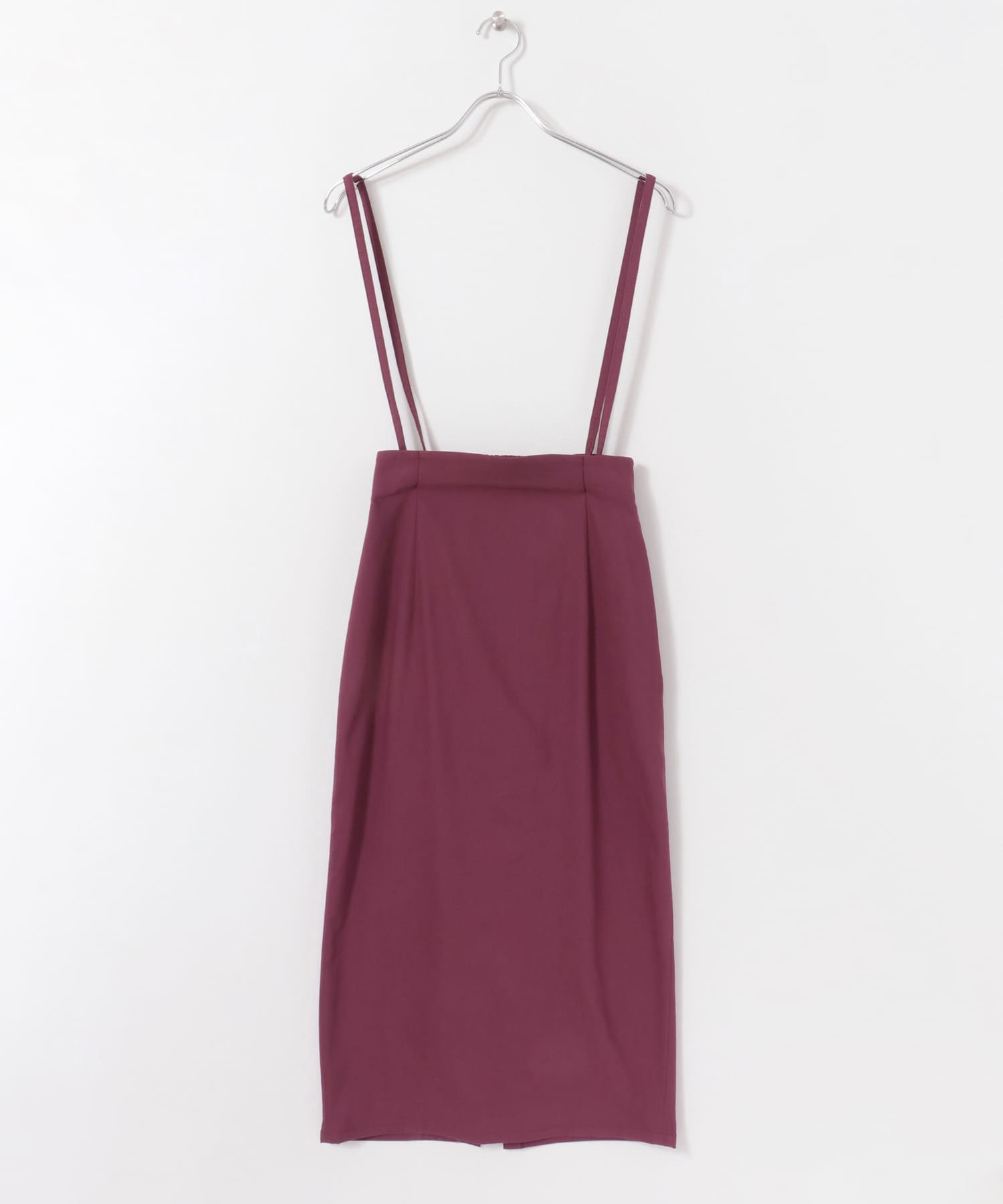 ストレッチサスツキハイウエストスカート BURGUNDY XS