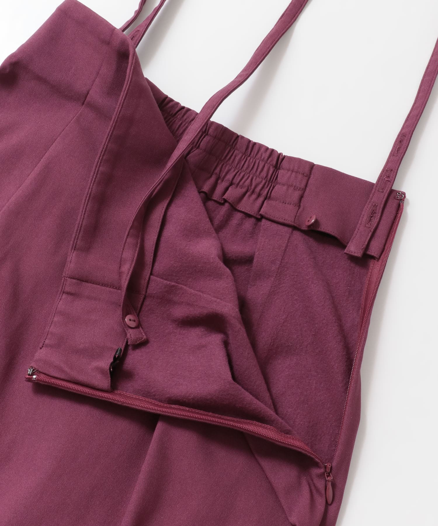 ストレッチサスツキハイウエストスカート BURGUNDY XS