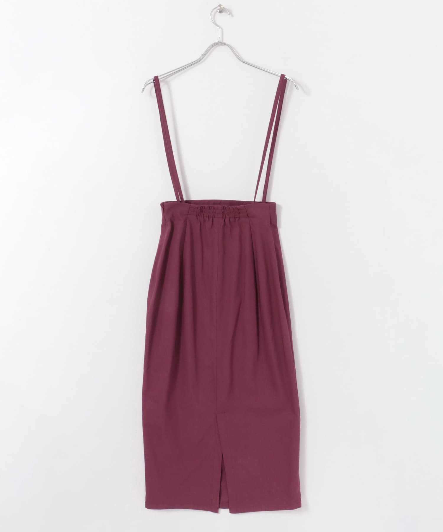 ストレッチサスツキハイウエストスカート BURGUNDY XS